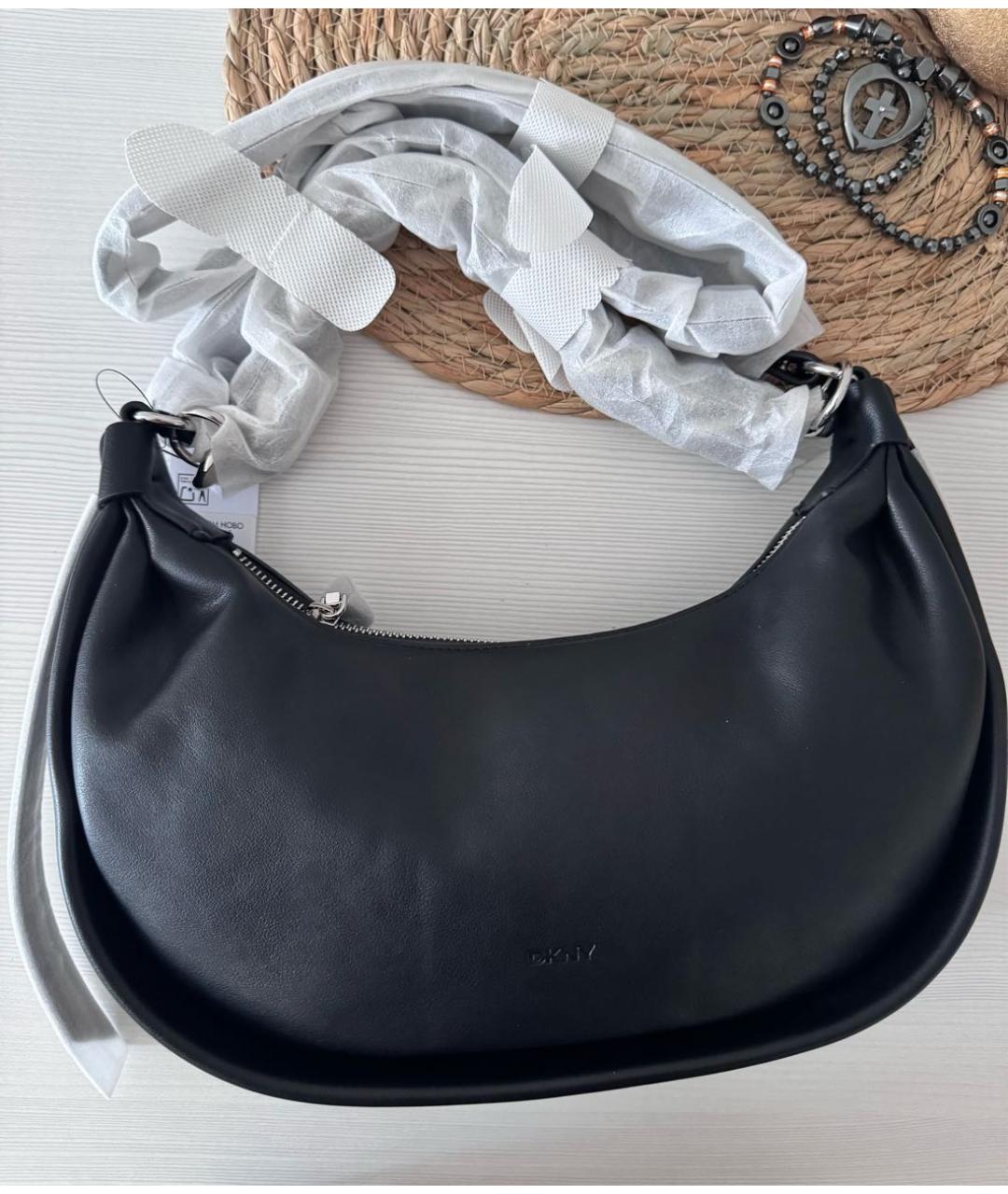 DKNY Черная сумка через плечо из искусственной кожи, фото 2