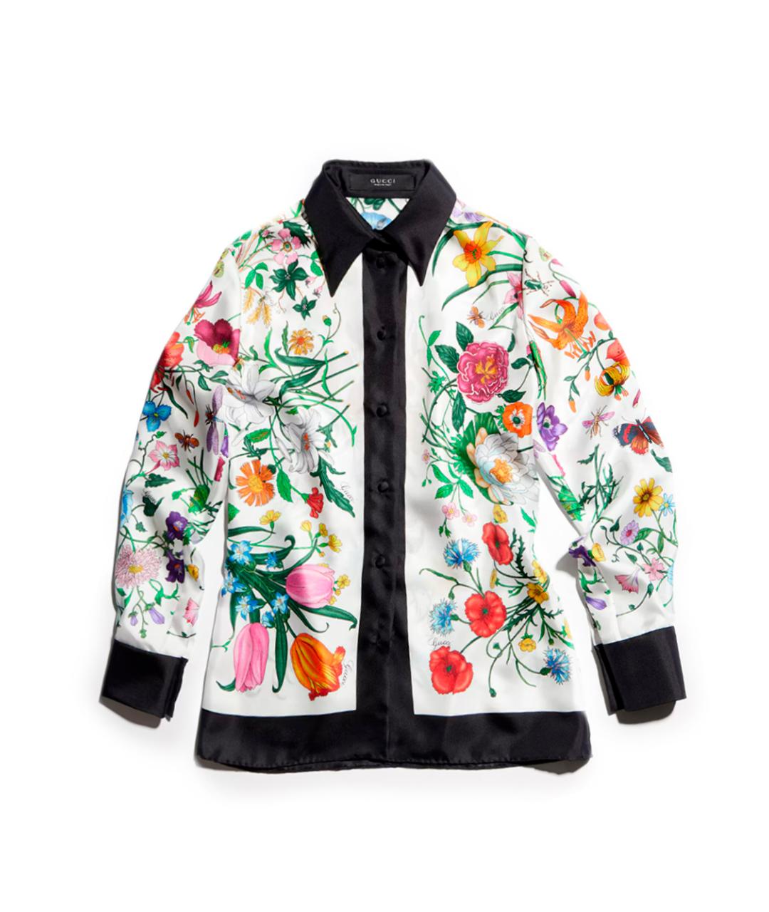 GUCCI Мульти шелковая рубашка, фото 1