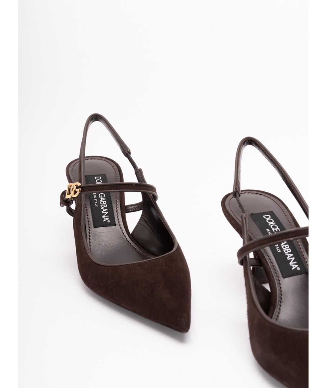DOLCE&GABBANA Черные замшевые туфли, фото 5
