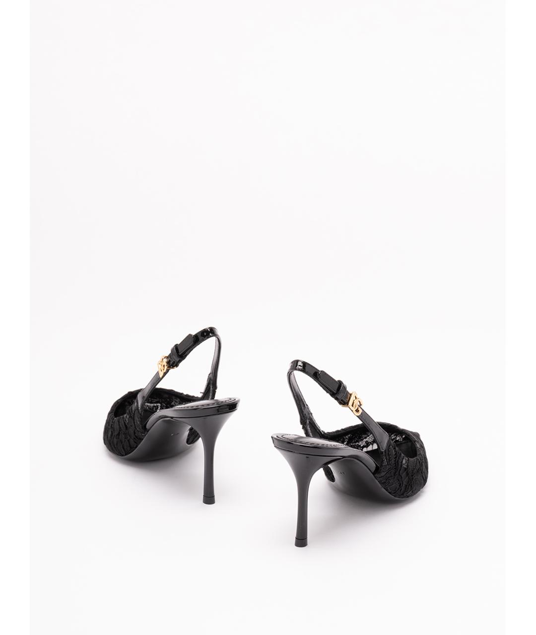 DOLCE&GABBANA Черные текстильные туфли, фото 3