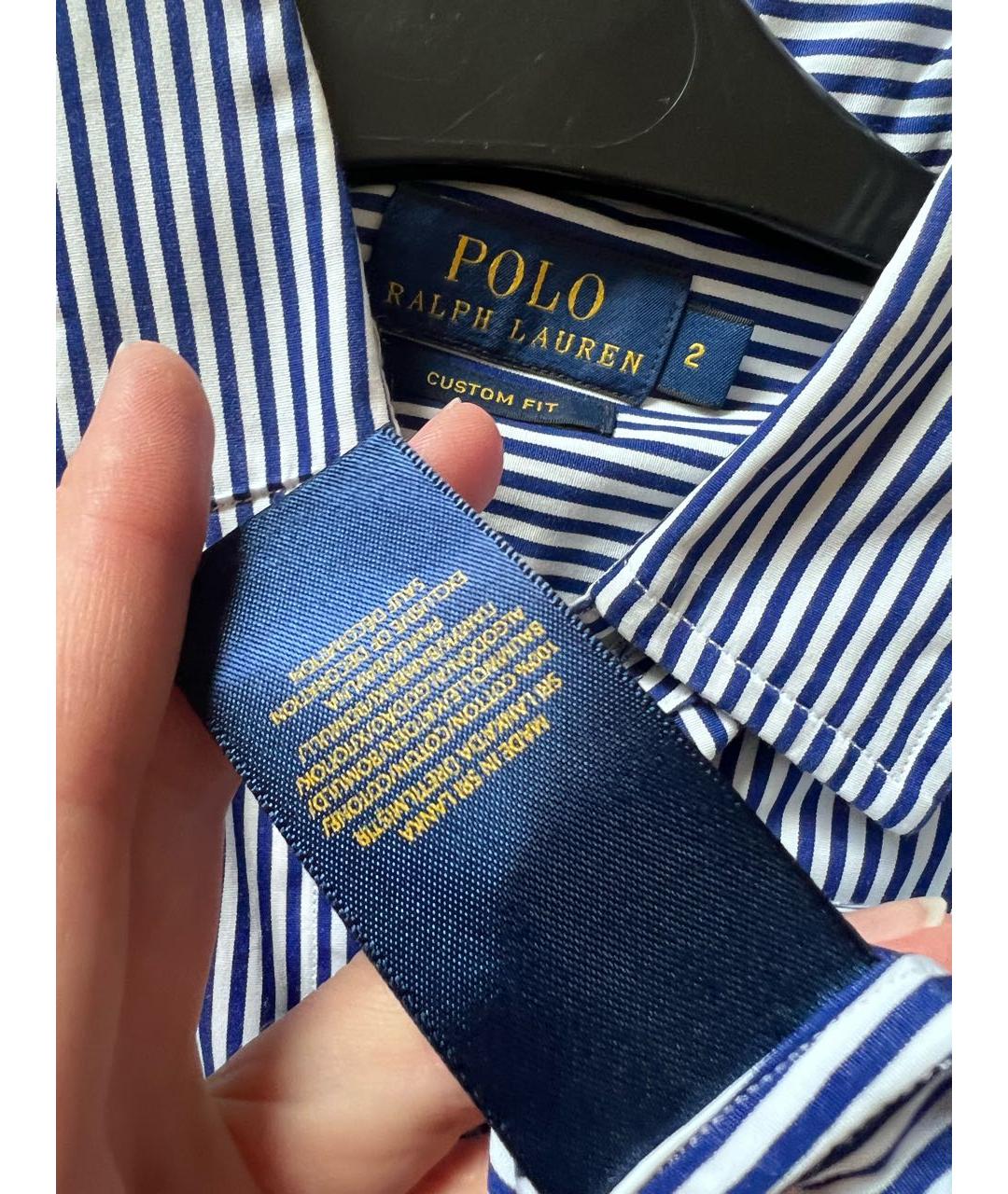 POLO RALPH LAUREN Синяя хлопковая рубашка, фото 3