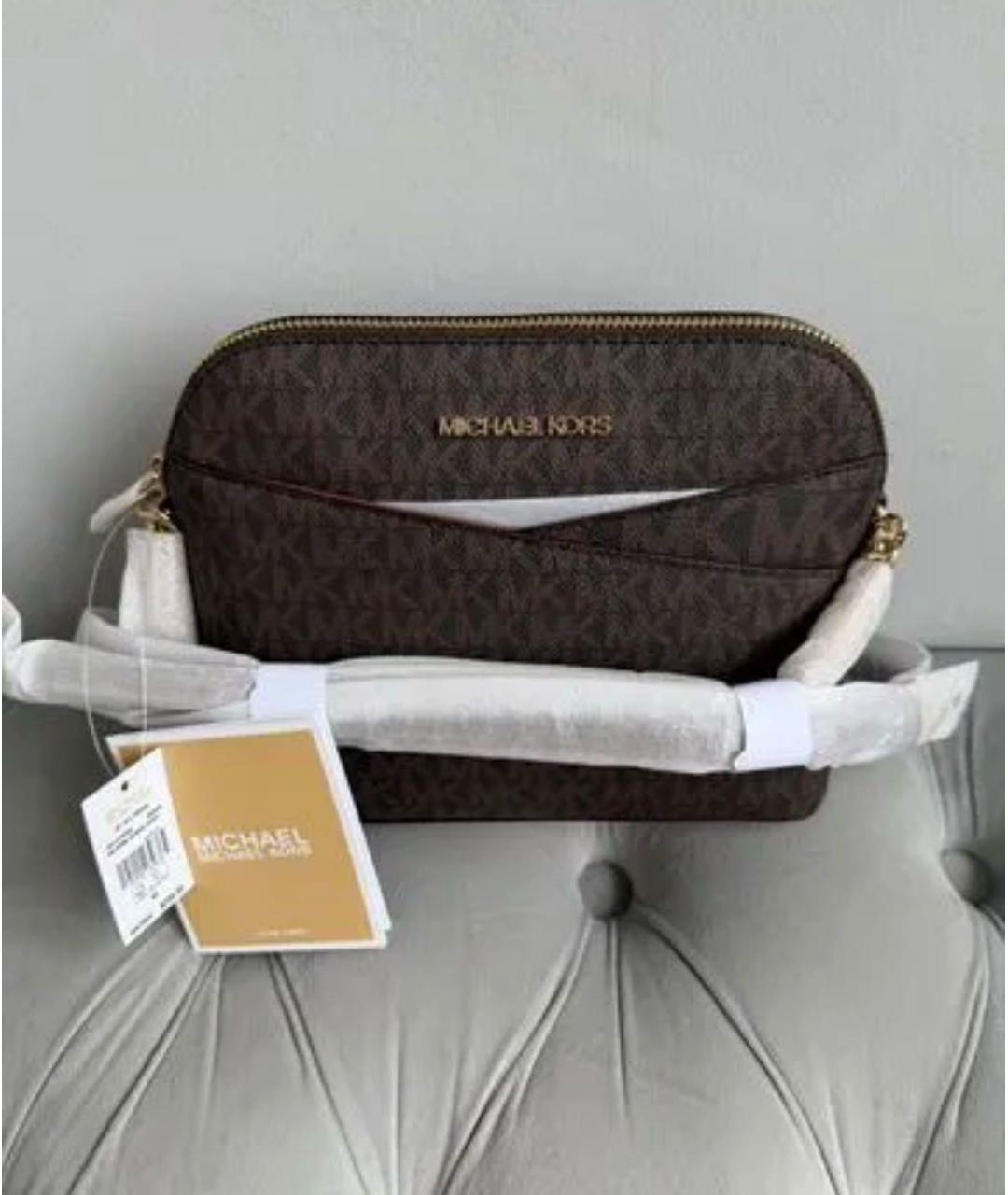 MICHAEL KORS Коричневая канва сумка через плечо, фото 5