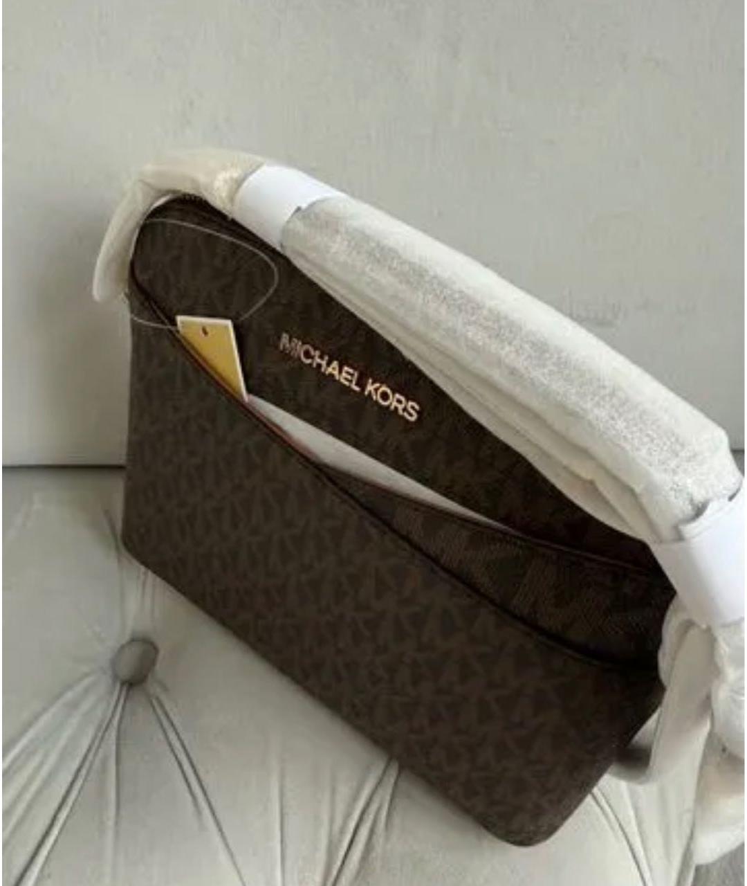 MICHAEL KORS Коричневая канва сумка через плечо, фото 2