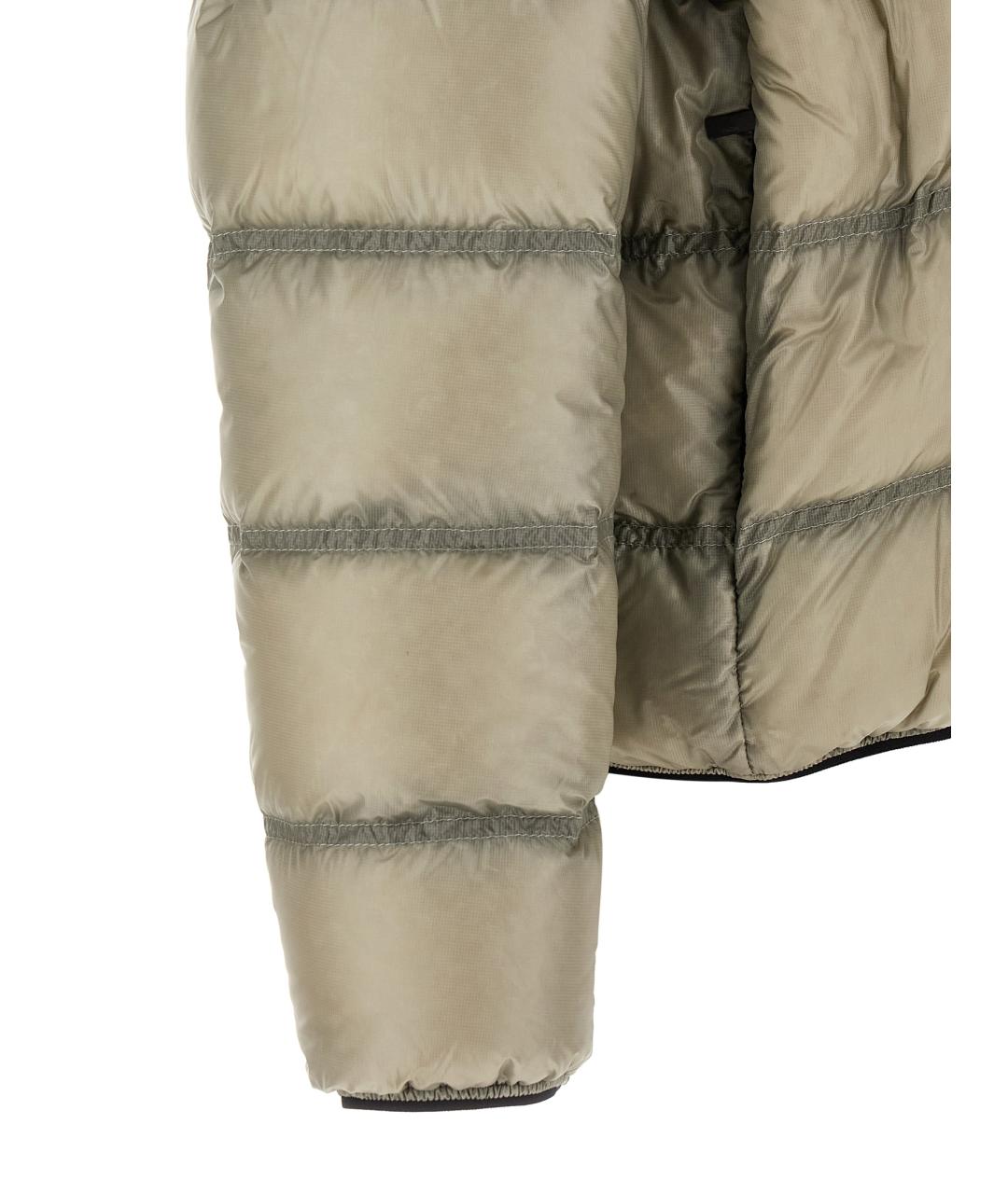 MONCLER Бежевый полиамидовый пуховик, фото 4