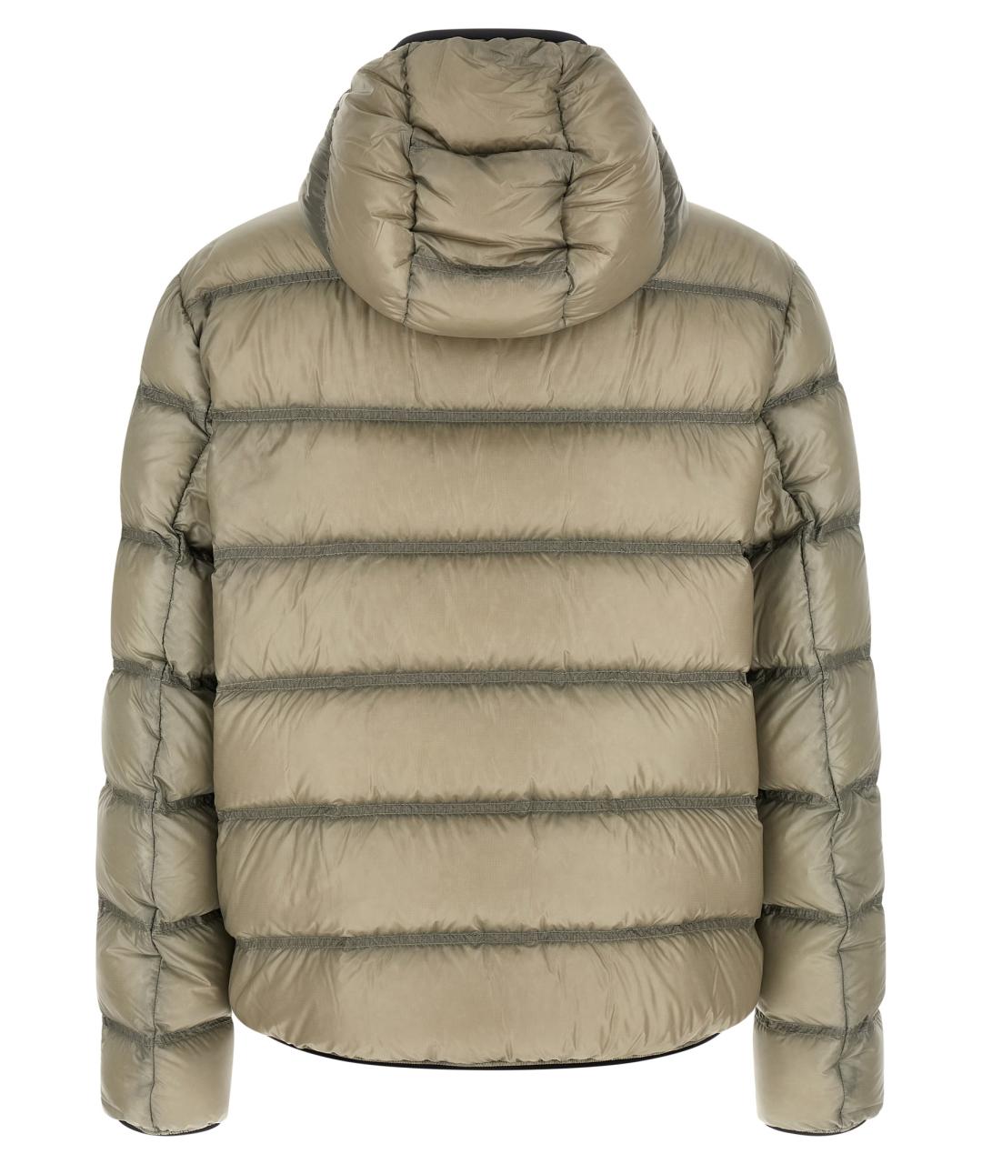 MONCLER Бежевый полиамидовый пуховик, фото 2