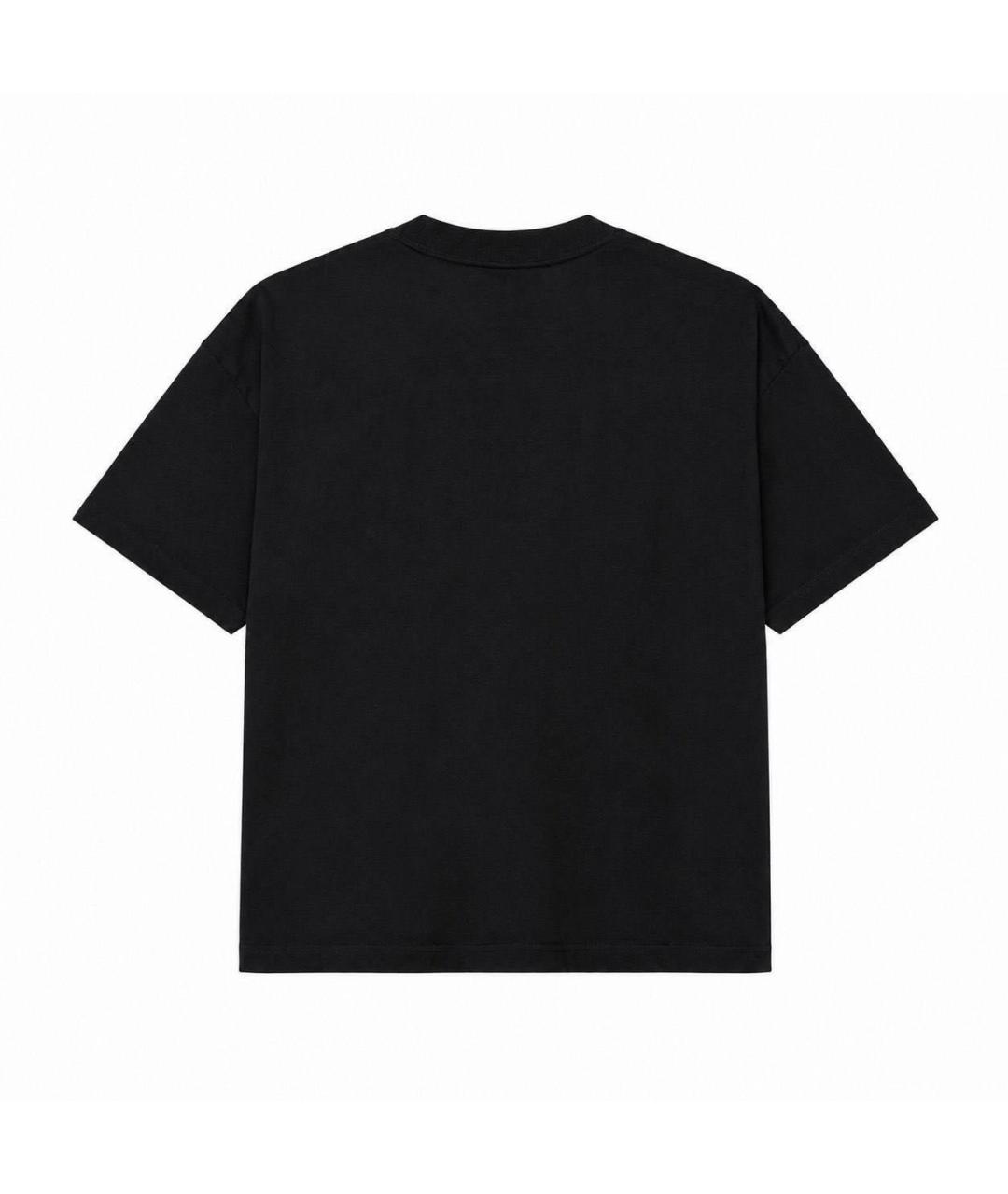 BALENCIAGA Черная хлопковая футболка, фото 3