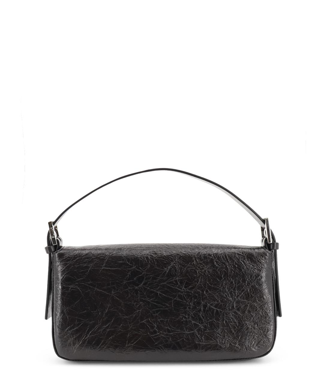 FENDI Черная кожаная сумка через плечо, фото 2