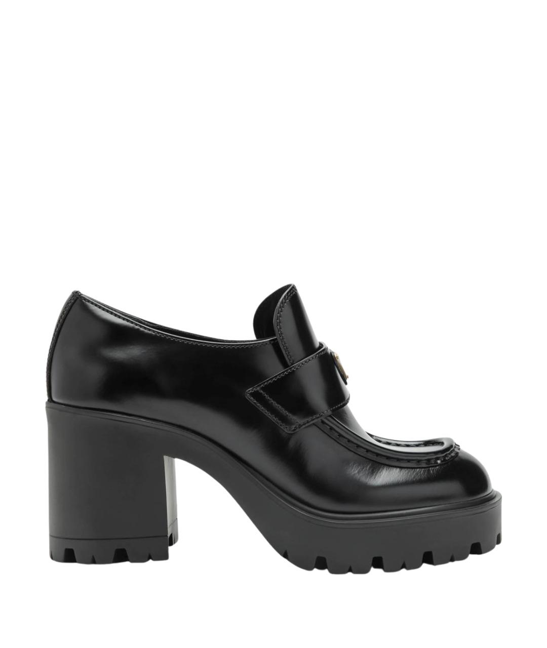 PRADA Черные кожаные лоферы, фото 1