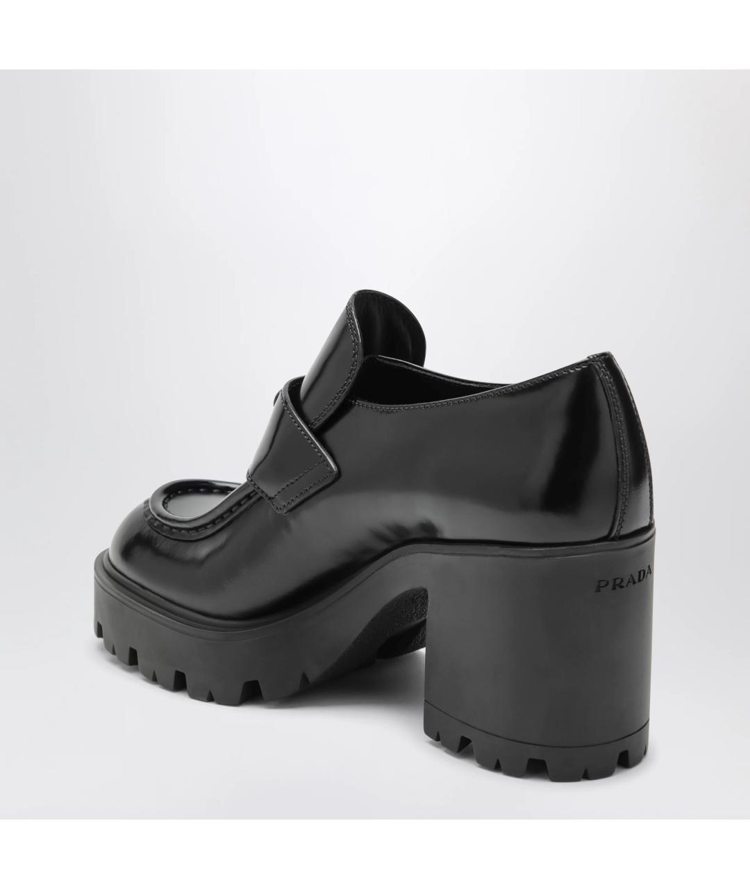 PRADA Черные кожаные лоферы, фото 2
