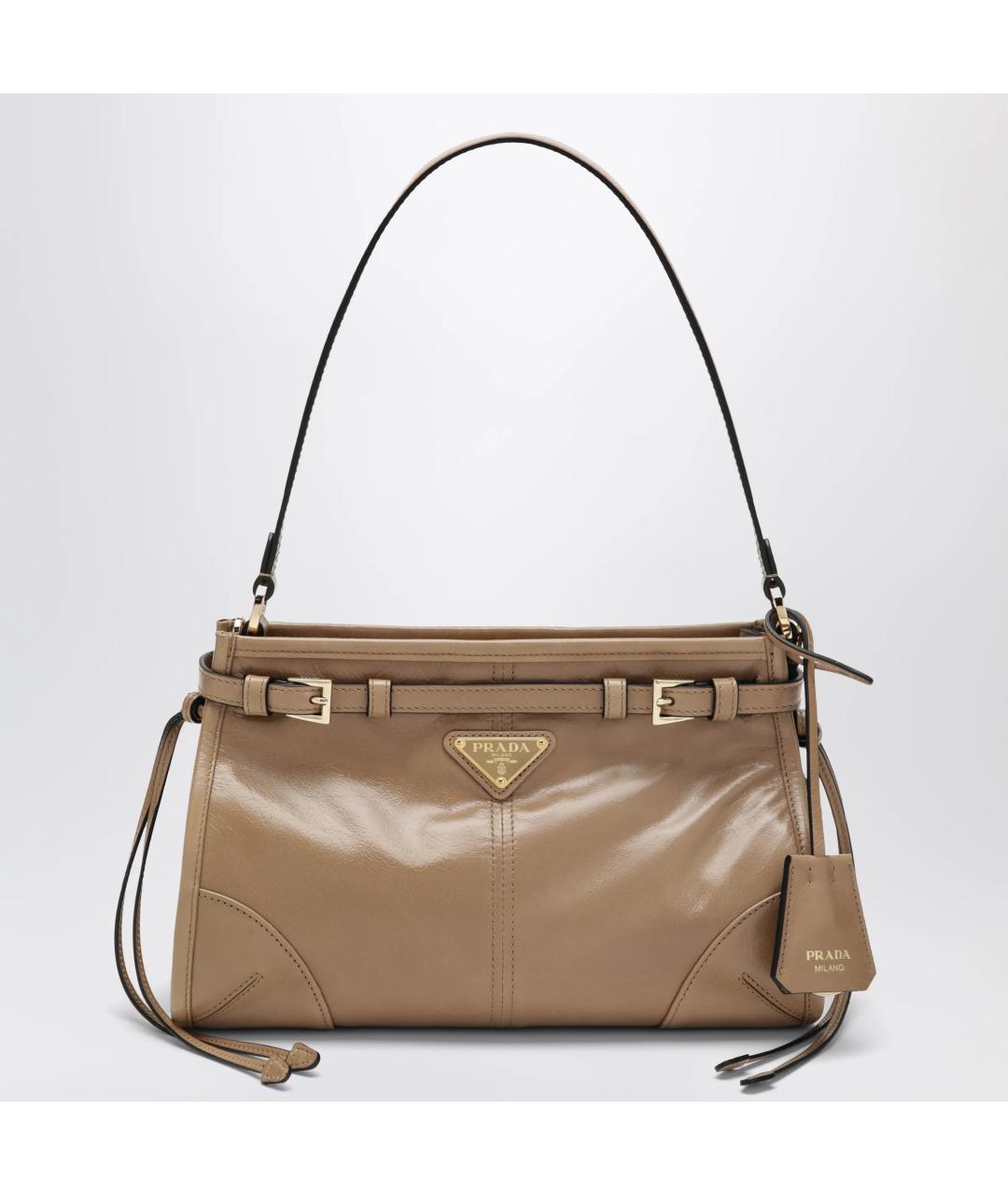 PRADA Коричневая кожаная сумка через плечо, фото 3