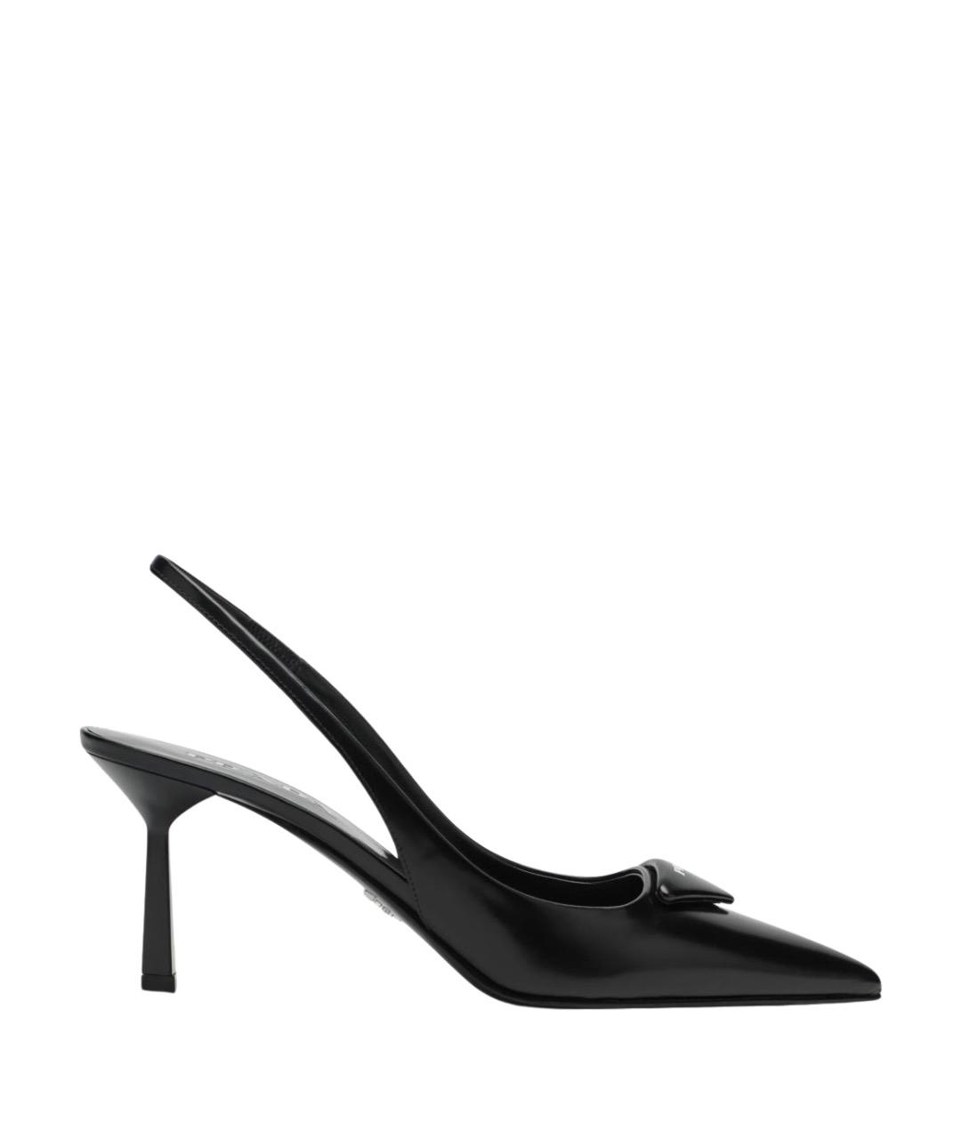 PRADA Черные кожаные туфли, фото 1