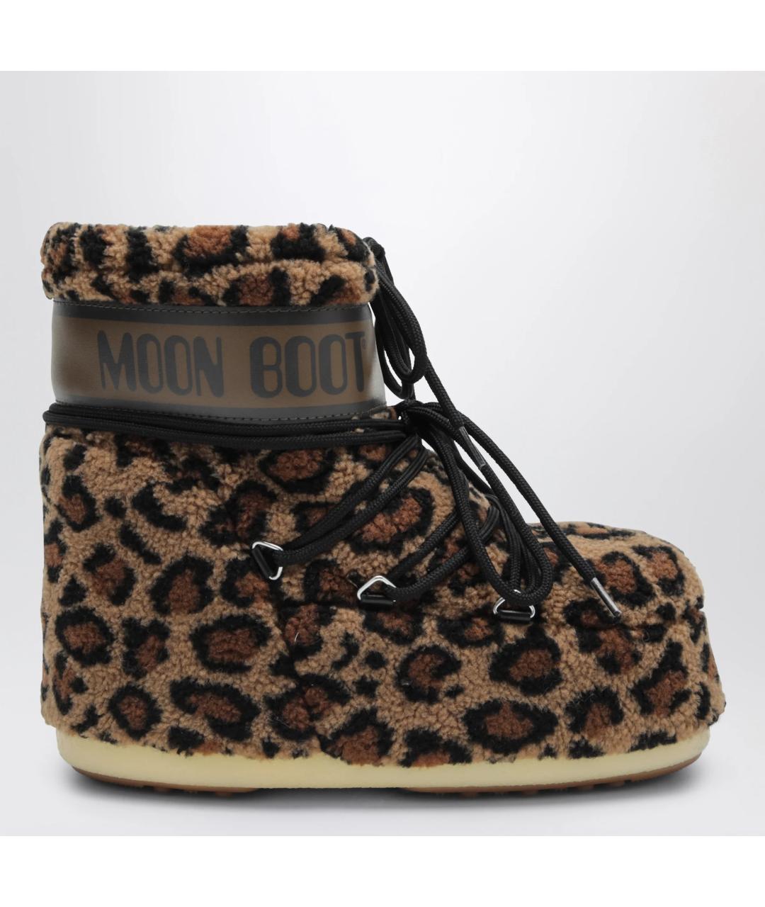 MOON BOOT Коричневые синтетические сапоги, фото 3