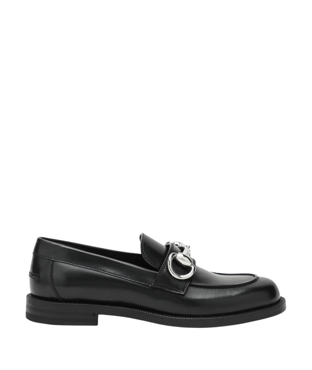 GUCCI Черные кожаные лоферы, фото 1