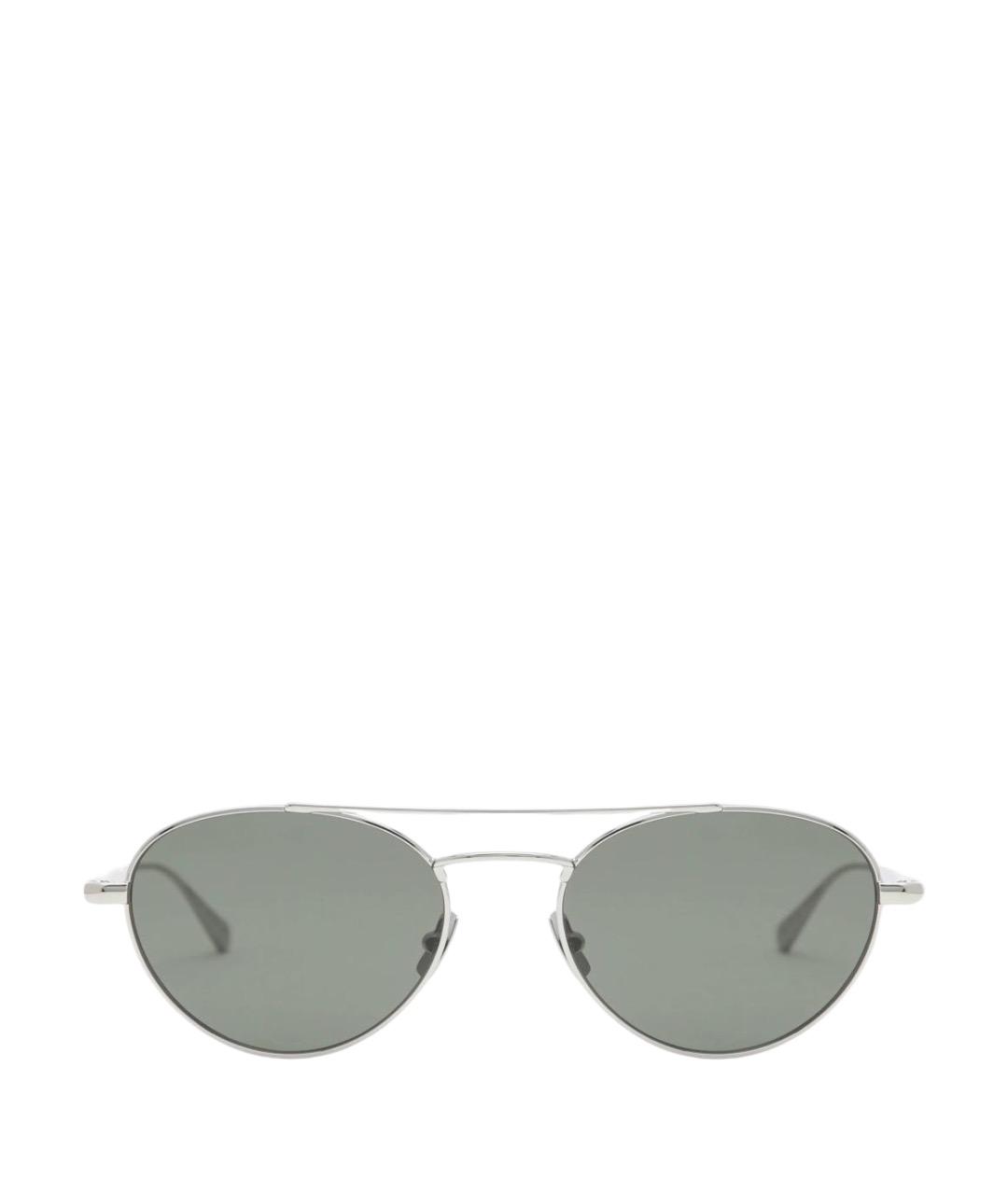 SAINT LAURENT Серые металлические солнцезащитные очки, фото 1