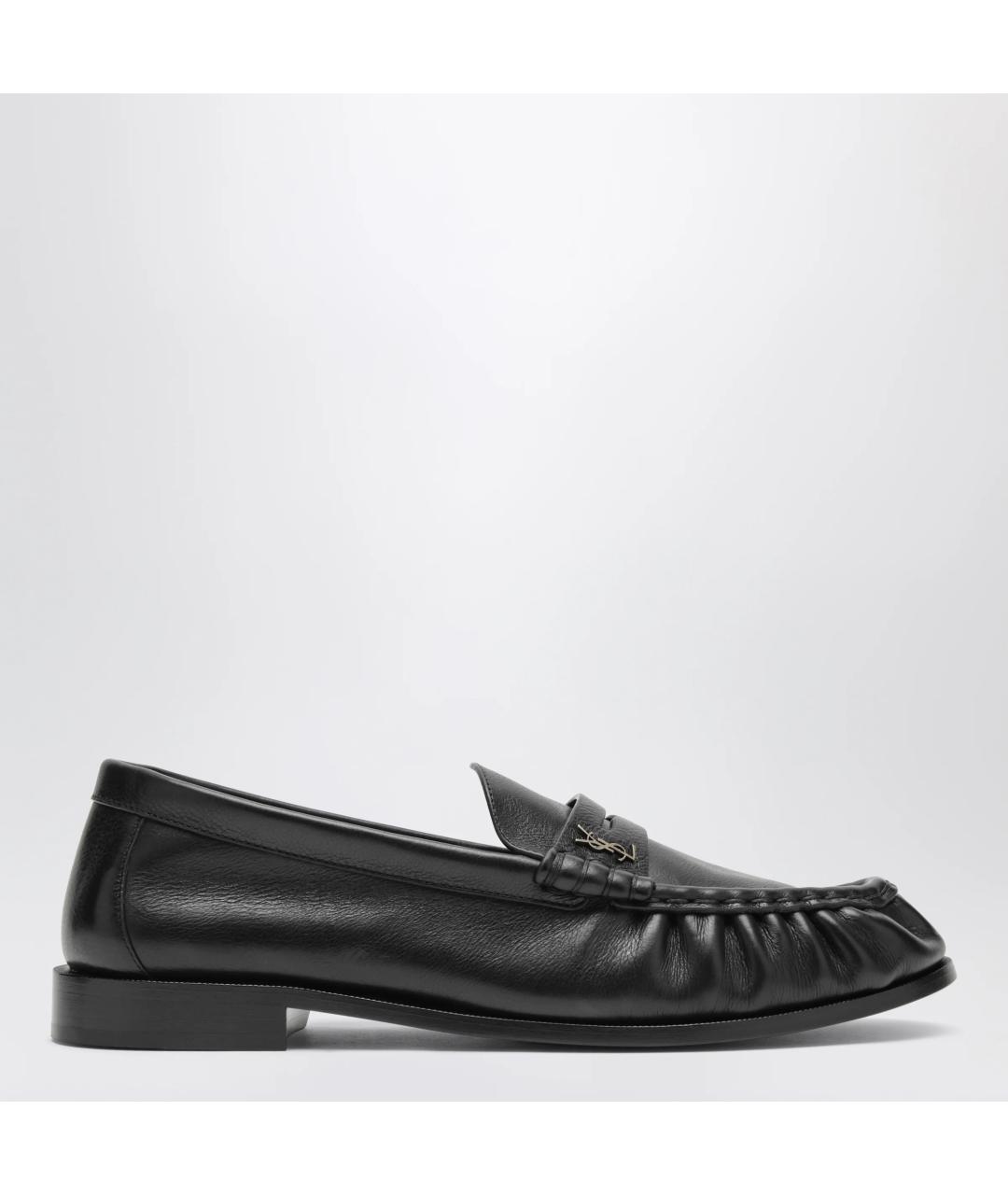 SAINT LAURENT Черные кожаные лоферы, фото 3