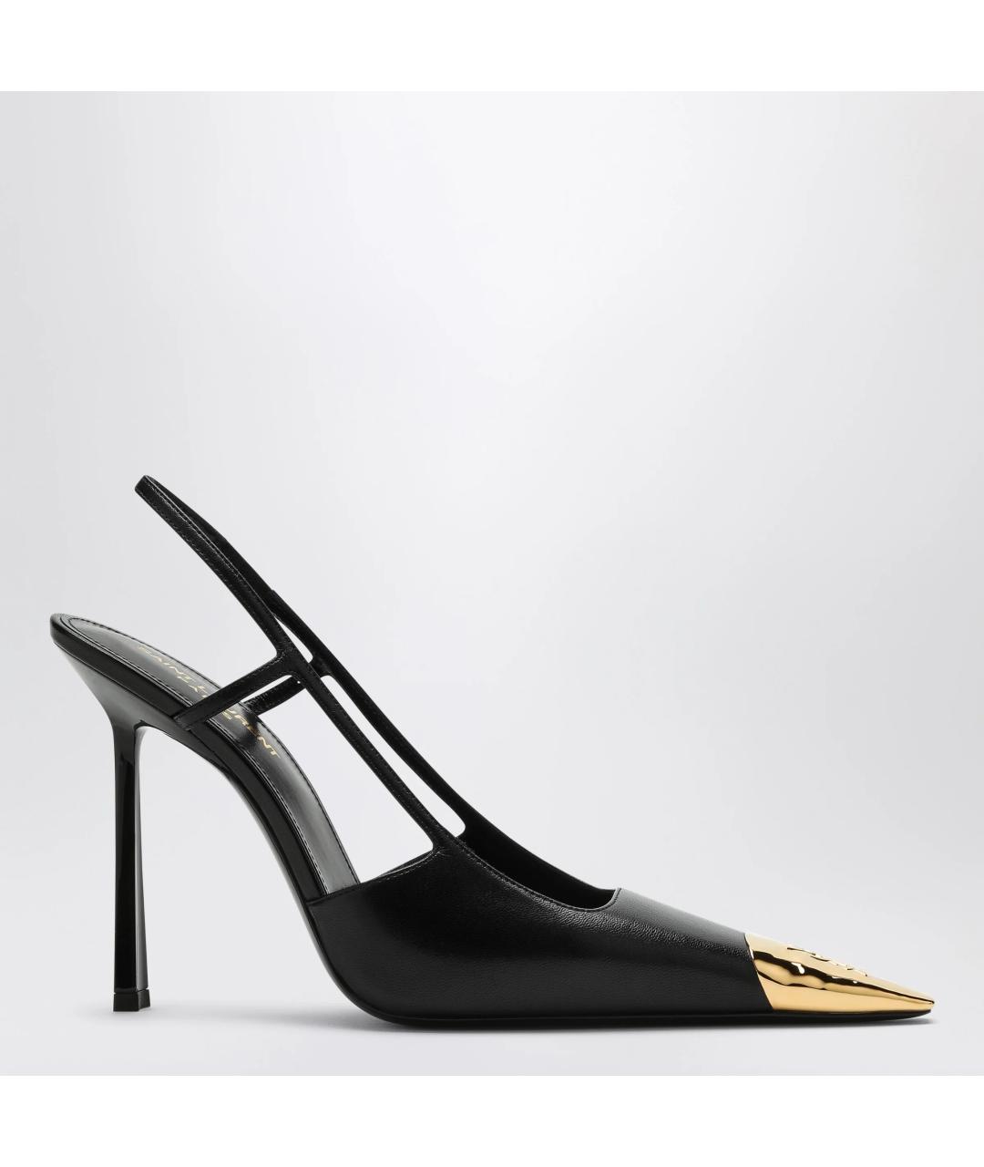 SAINT LAURENT Черные кожаные туфли, фото 3