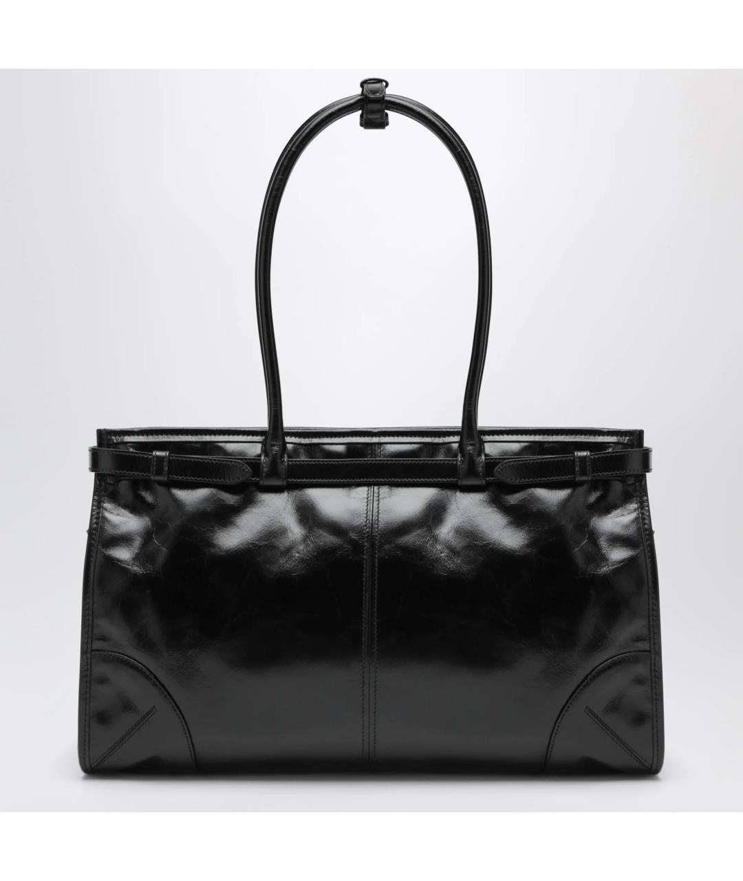 PRADA Черная кожаная сумка тоут, фото 2