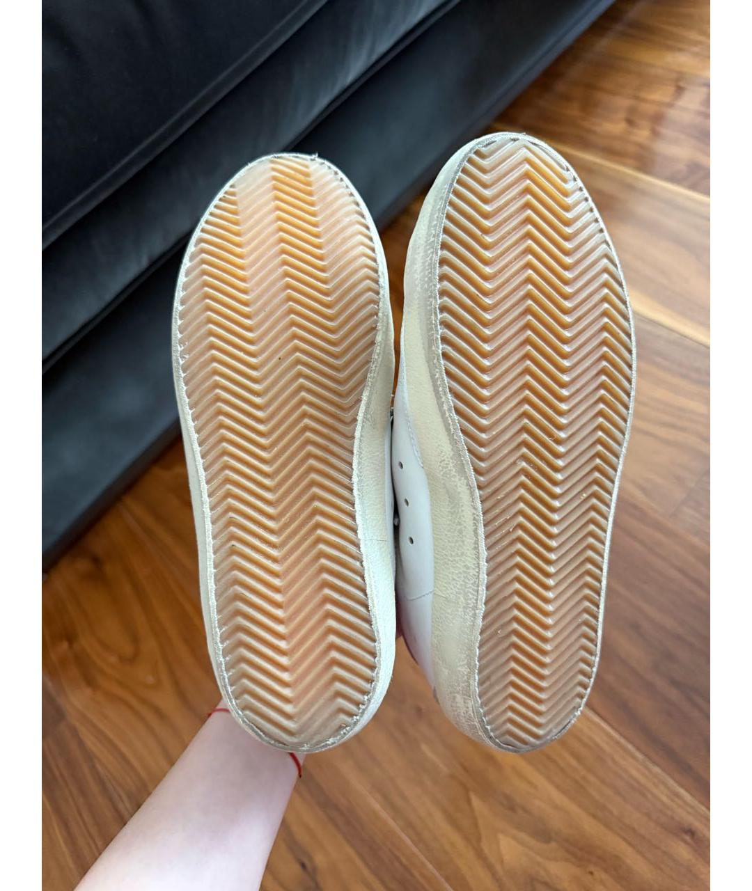 GOLDEN GOOSE Белые кожаные кеды, фото 3