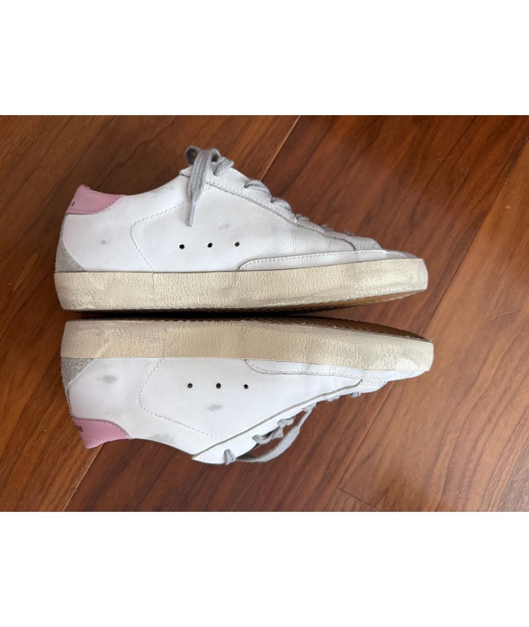 GOLDEN GOOSE Белые кожаные кеды, фото 5