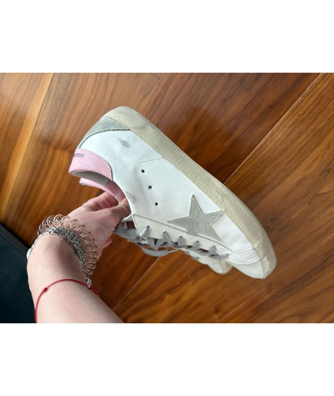 GOLDEN GOOSE Белые кожаные кеды, фото 7