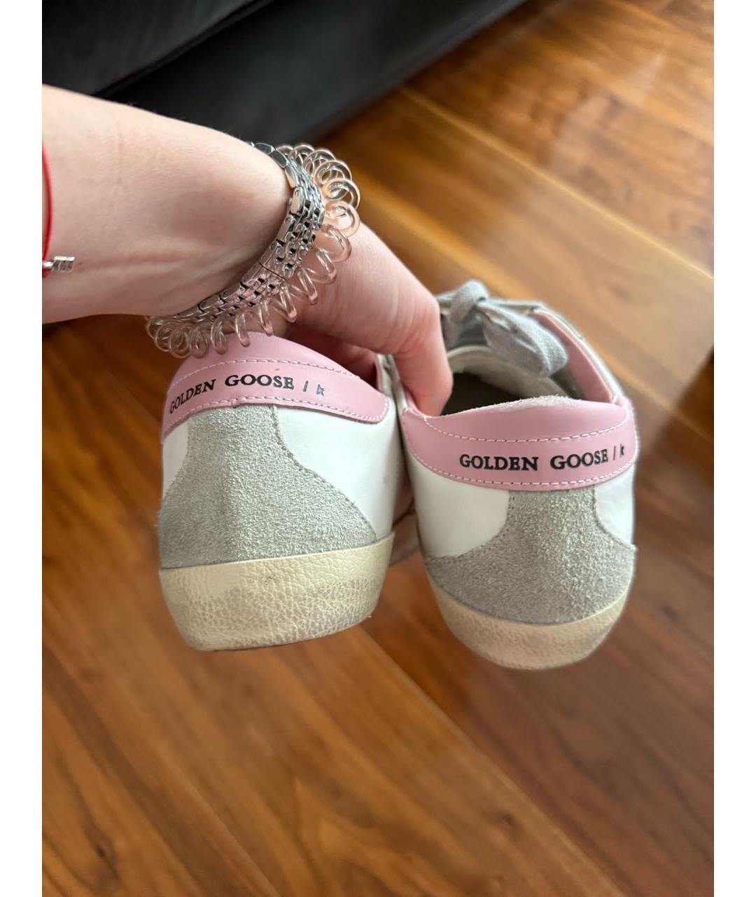 GOLDEN GOOSE Белые кожаные кеды, фото 4