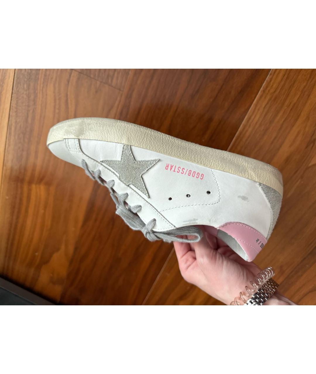 GOLDEN GOOSE Белые кожаные кеды, фото 6