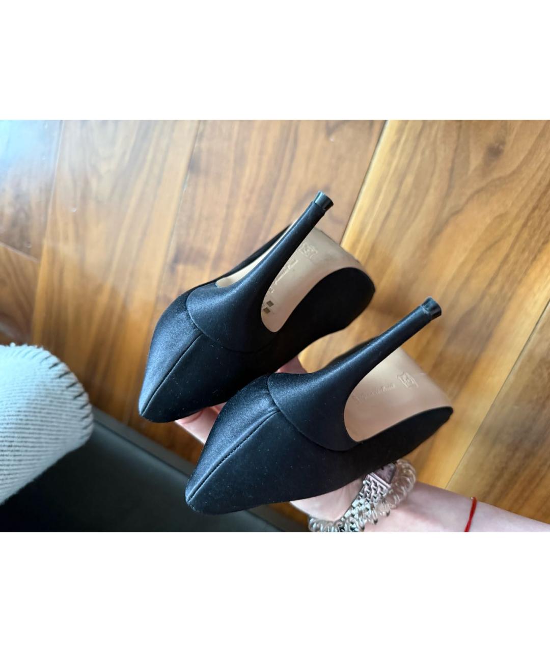 GIANVITO ROSSI Черные текстильные туфли, фото 5