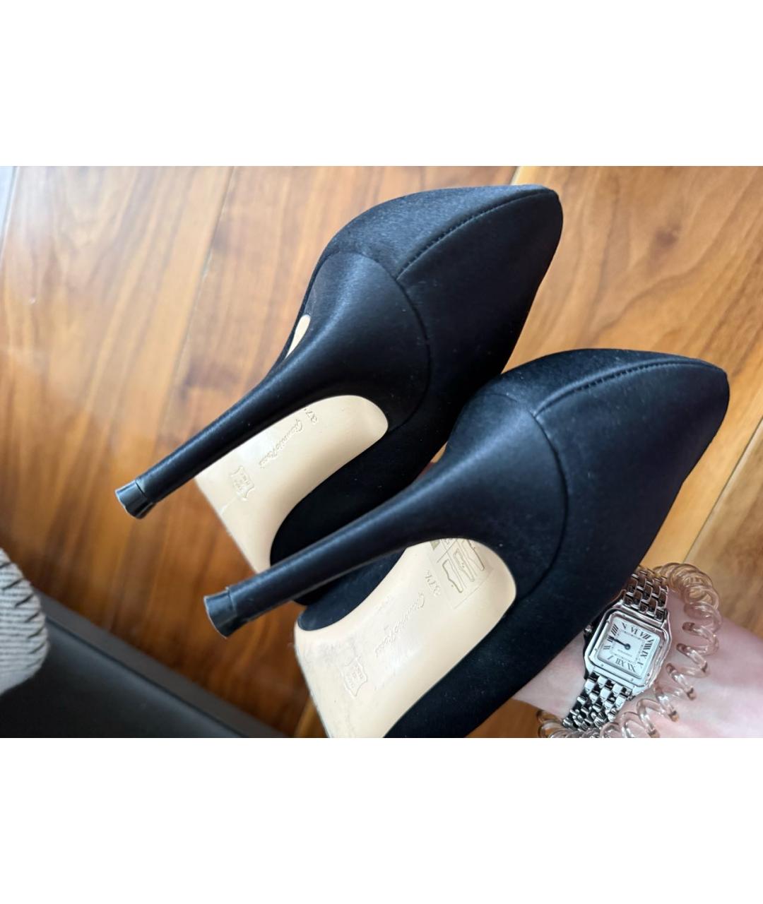 GIANVITO ROSSI Черные текстильные туфли, фото 7