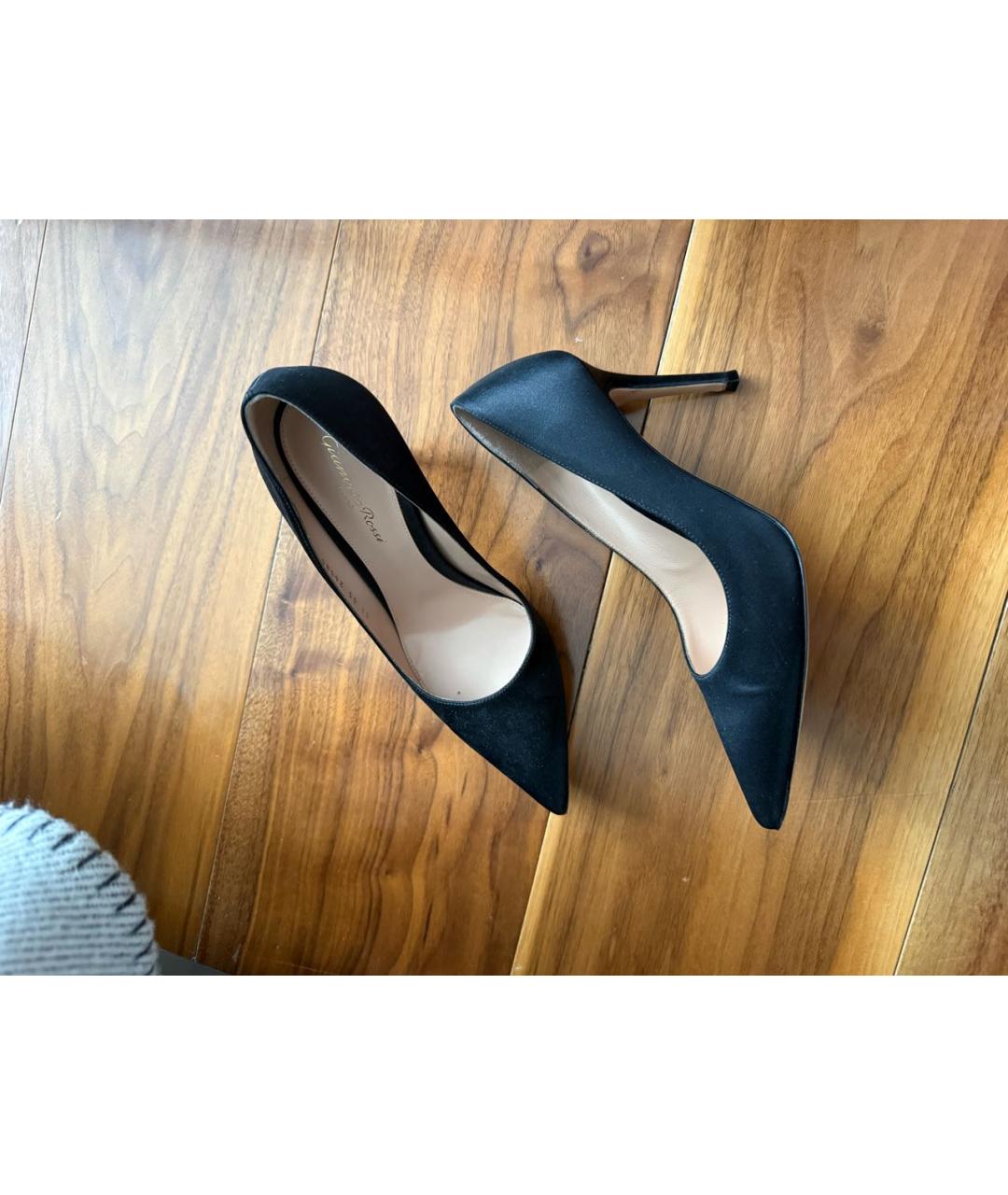 GIANVITO ROSSI Черные текстильные туфли, фото 2