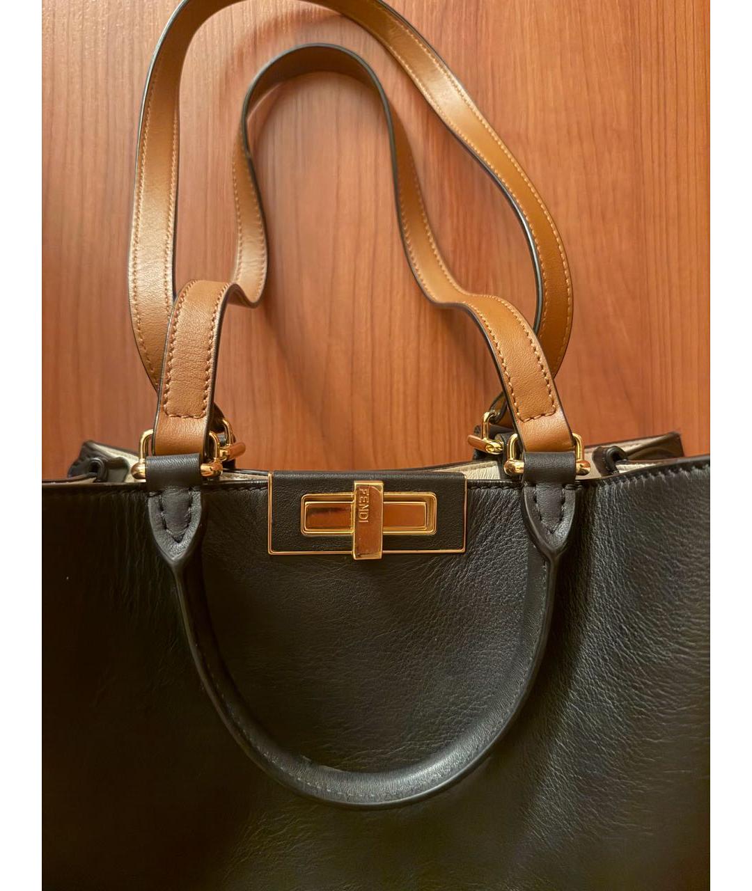 FENDI Черная сумка тоут, фото 4