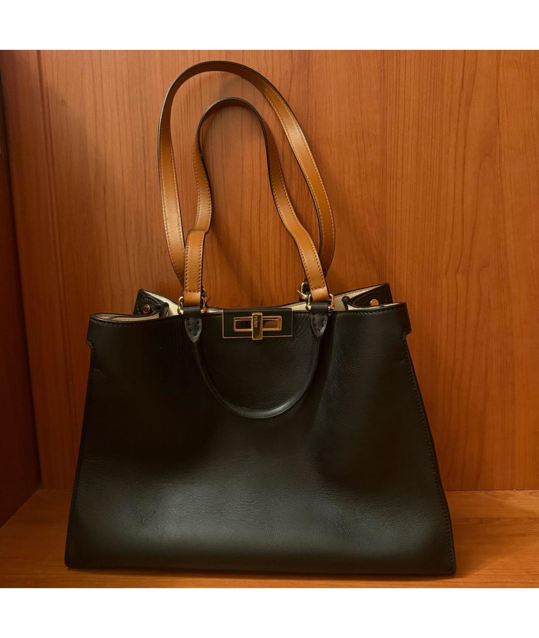 FENDI Черная сумка тоут, фото 1