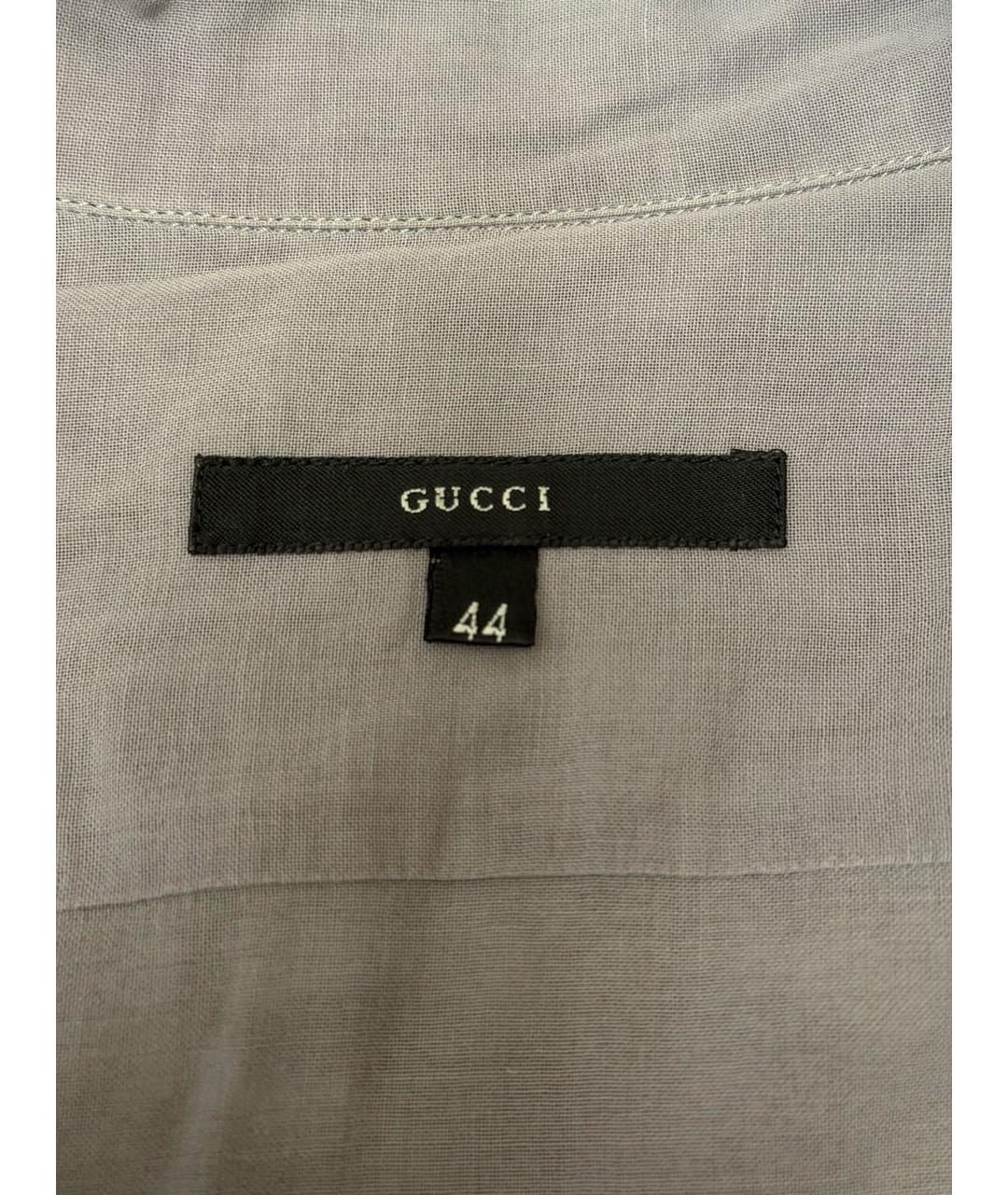 GUCCI Серая хлопковая блузы, фото 3