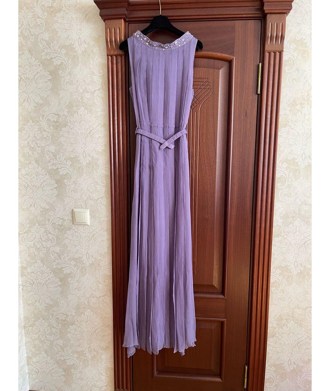 BLUMARINE Фиолетовое шифоновое вечернее платье, фото 2