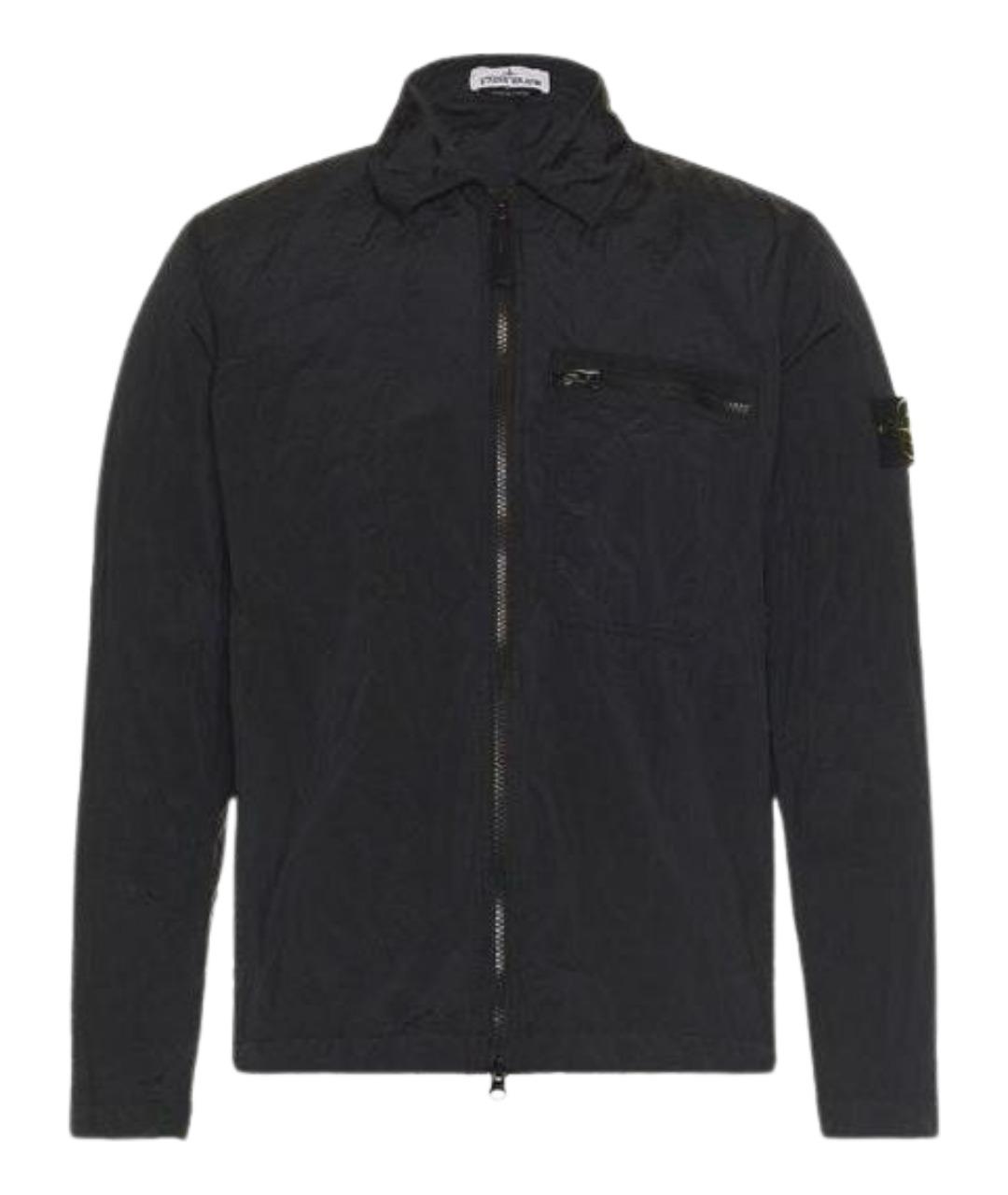 STONE ISLAND Черная нейлоновая куртка, фото 1