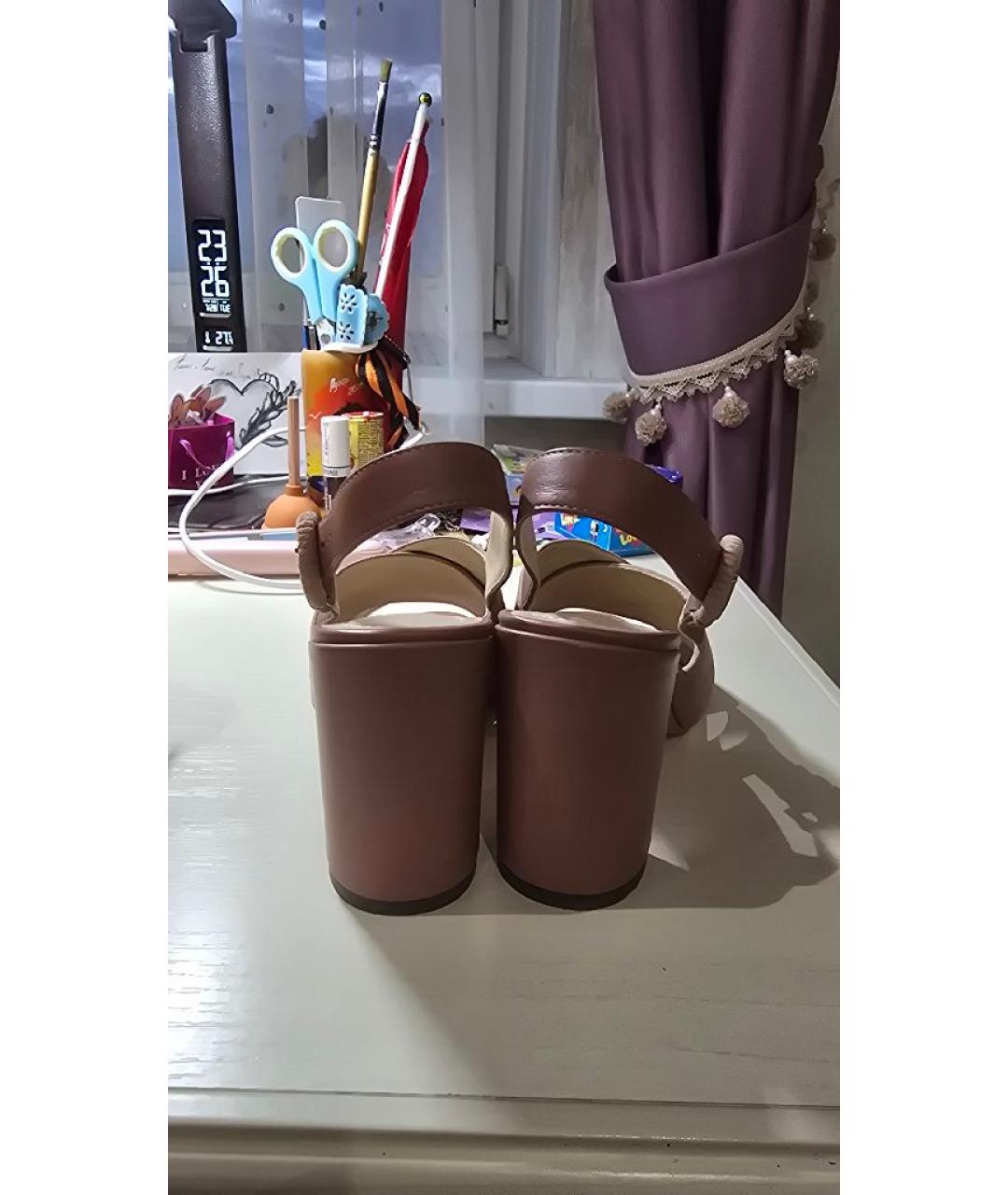 TOD'S Розовые замшевые босоножки, фото 4
