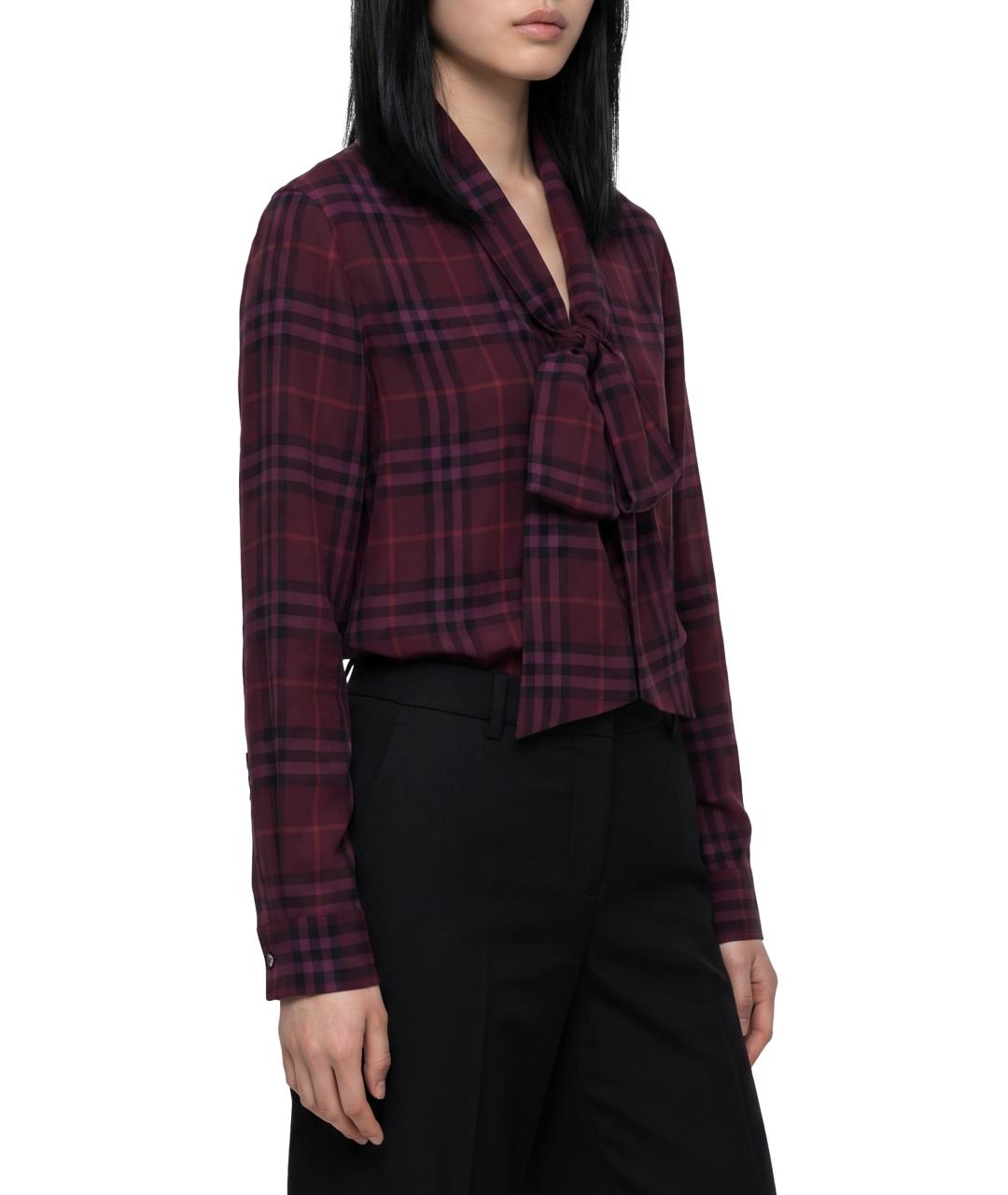 BURBERRY Фиолетовая шелковая рубашка, фото 2