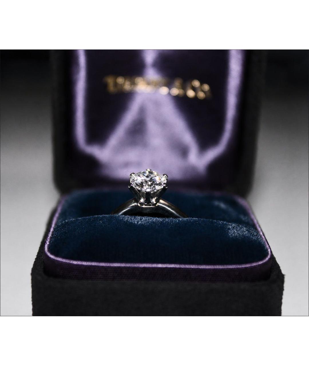 TIFFANY&CO Белое платиновое кольцо, фото 5