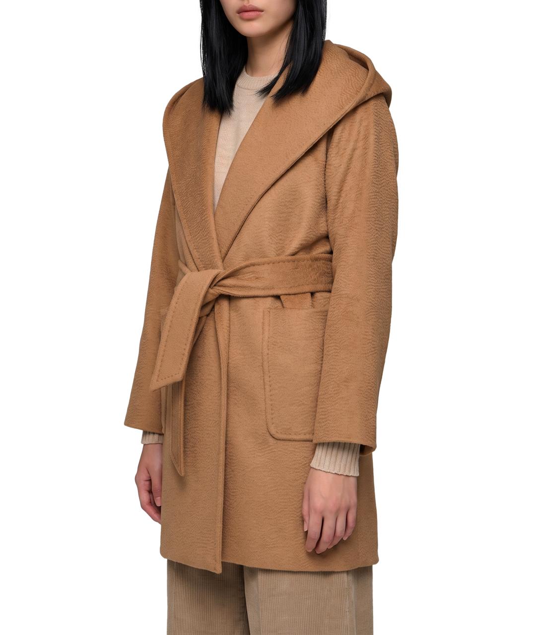 MAX MARA Бежевое вискозное пальто, фото 2