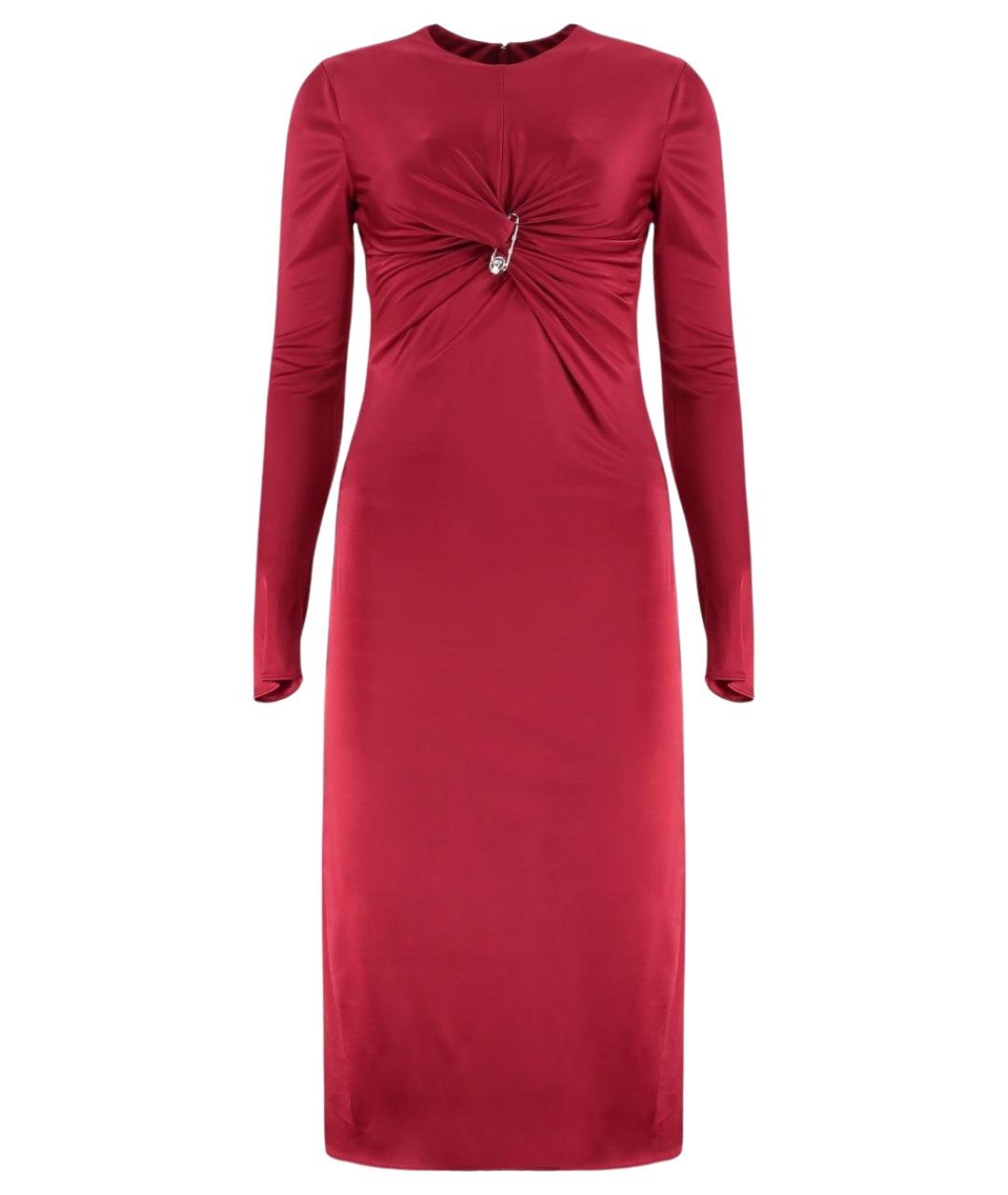 VERSACE Красное вискозное повседневное платье, фото 1