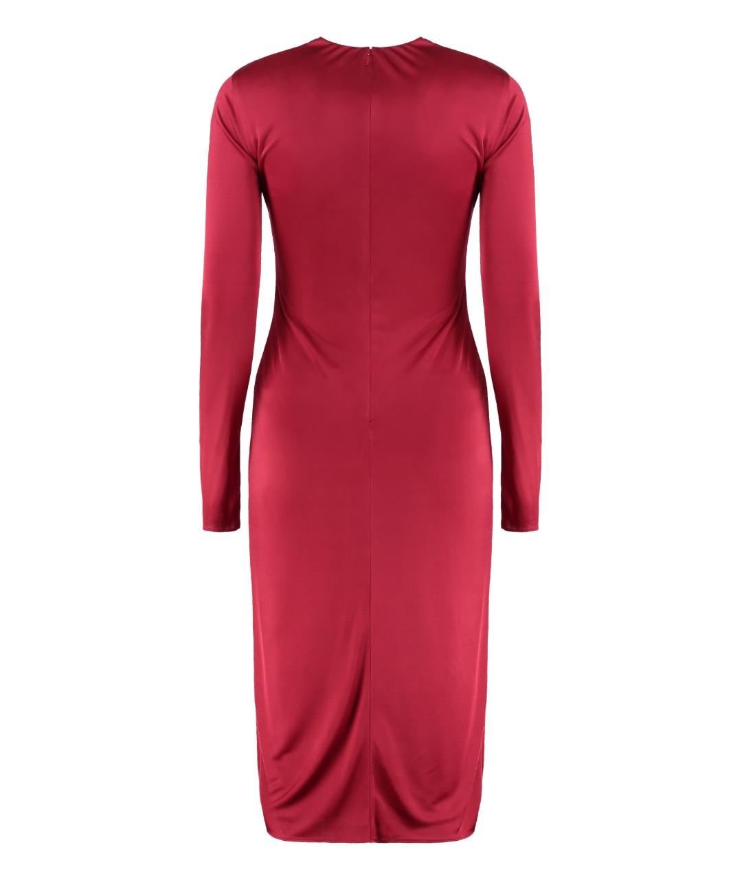 VERSACE Красное вискозное повседневное платье, фото 2