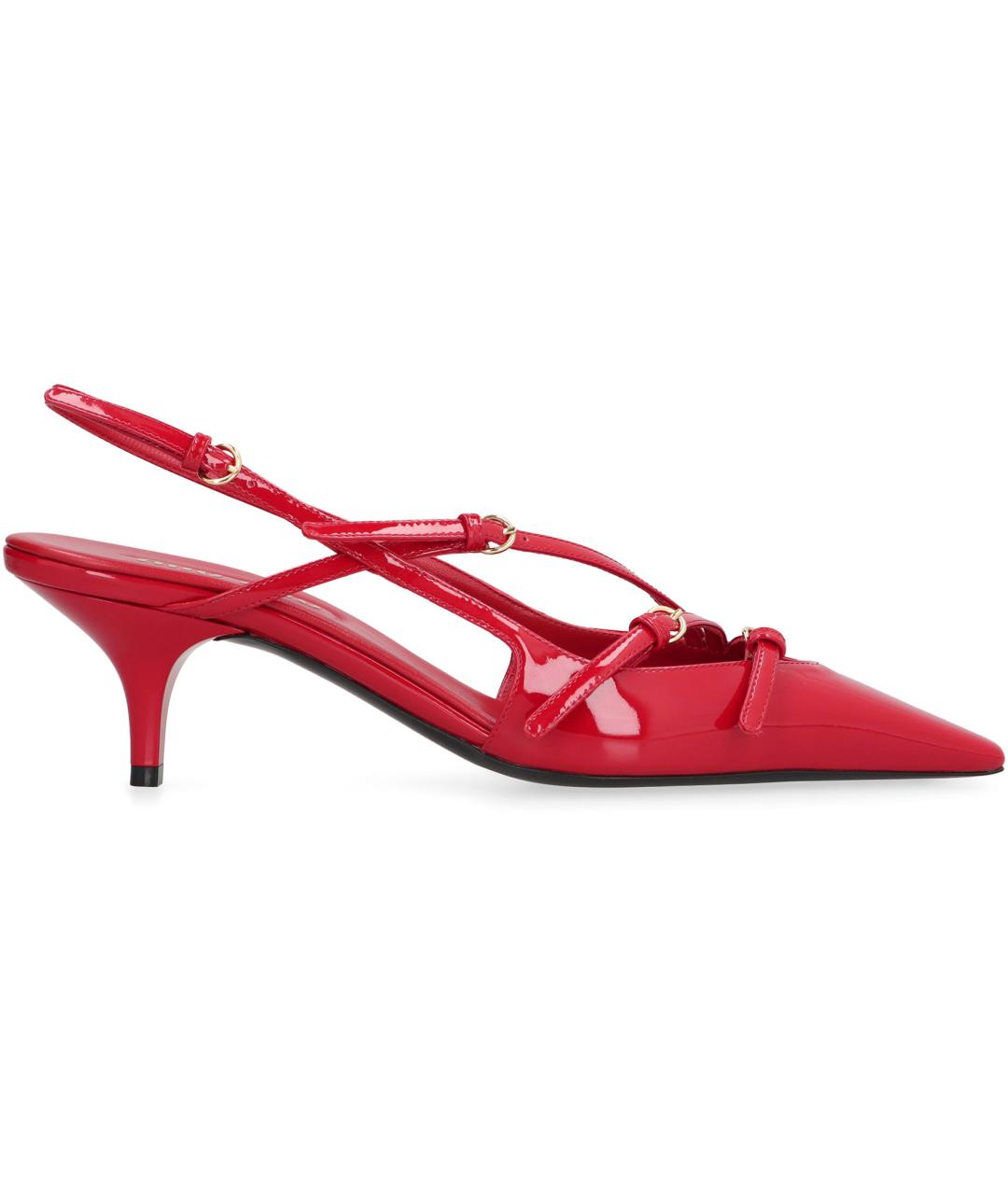 MIU MIU Красные кожаные туфли, фото 2