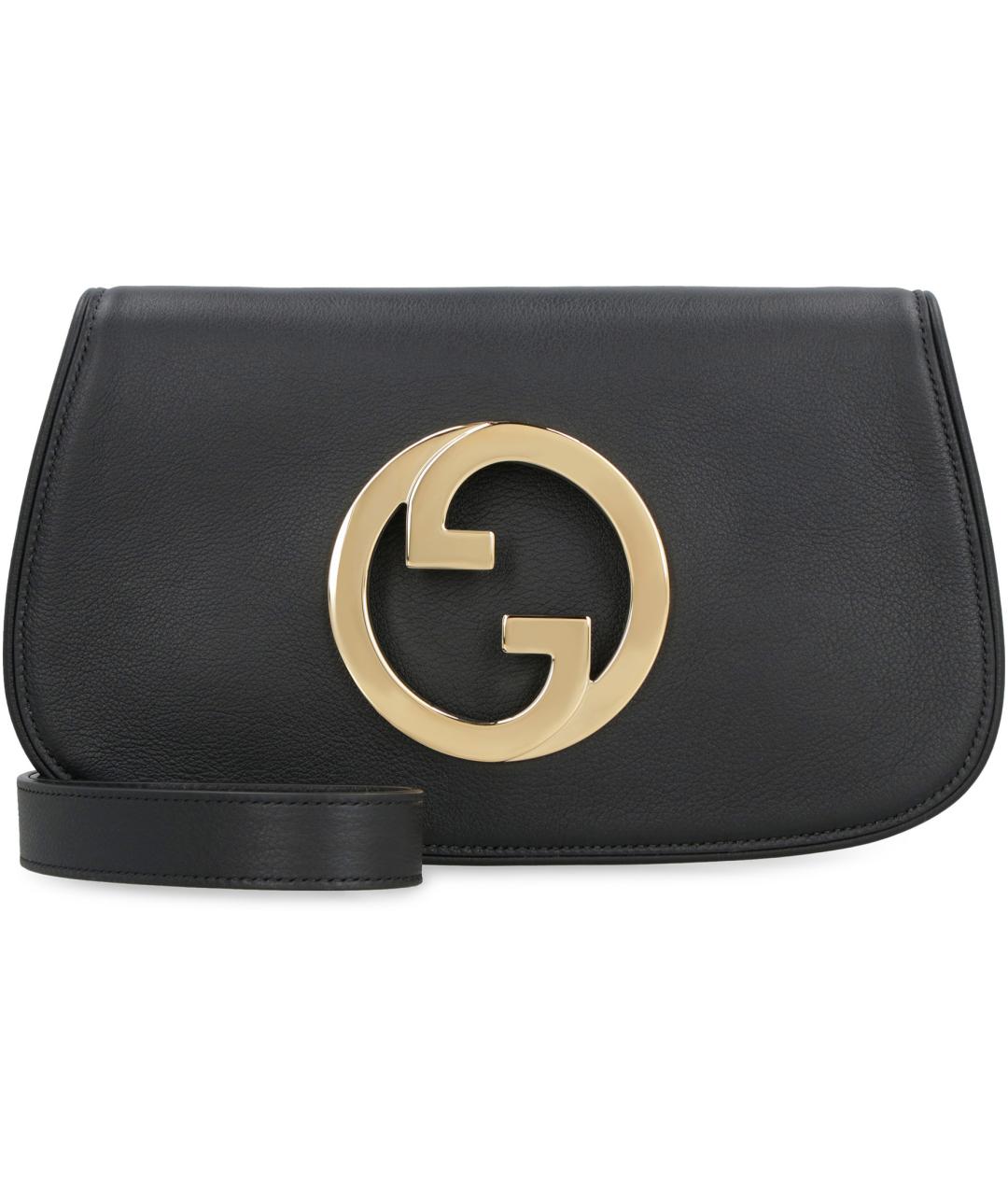 GUCCI Черная кожаная сумка через плечо, фото 2
