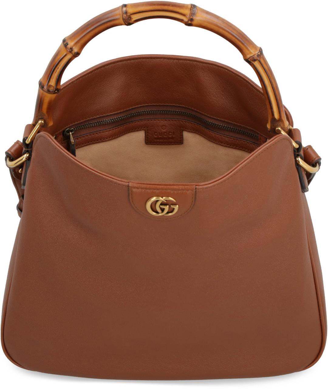 GUCCI Коричневая кожаная сумка с короткими ручками, фото 6
