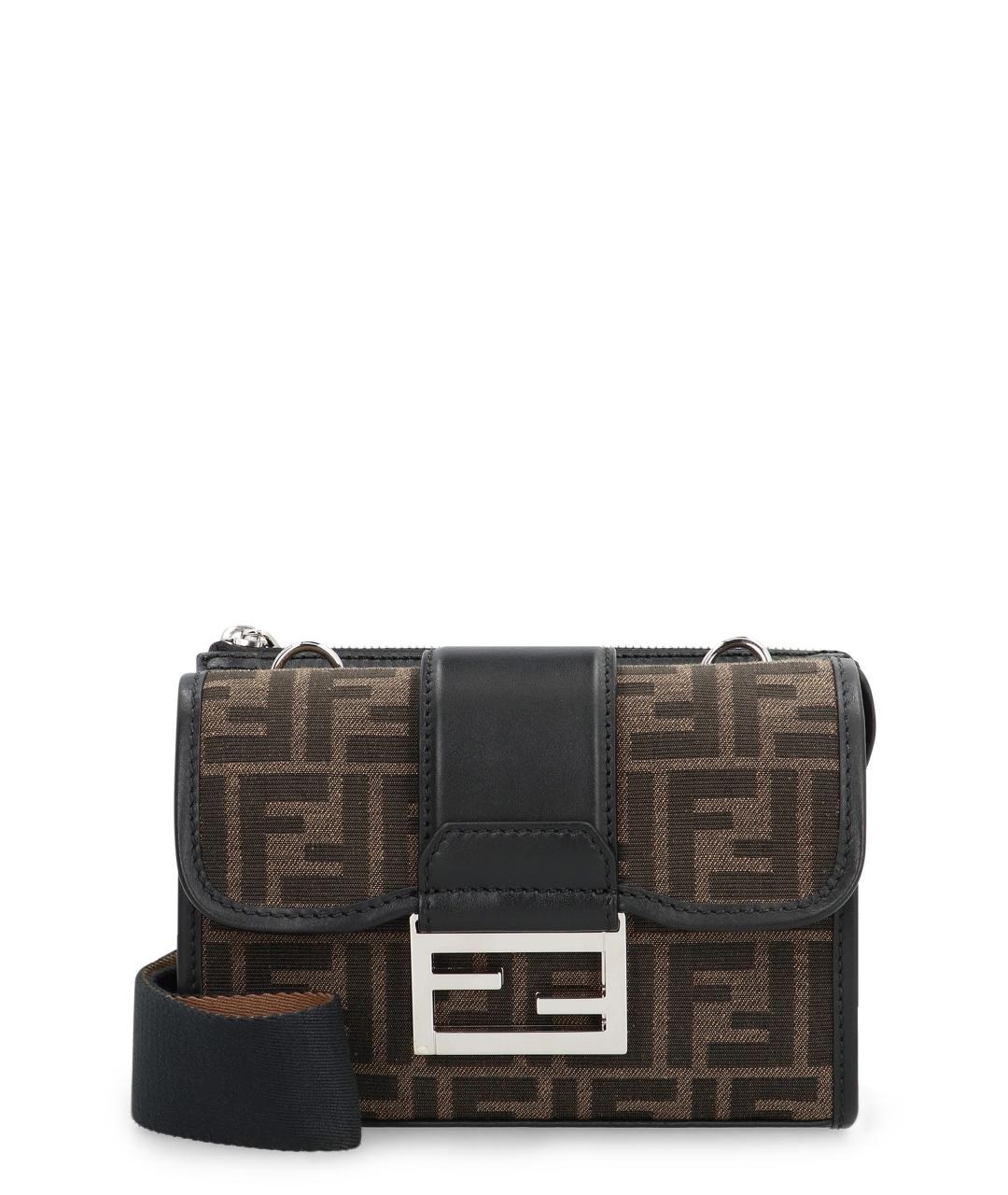 FENDI Бежевая синтетическая сумка на плечо, фото 1