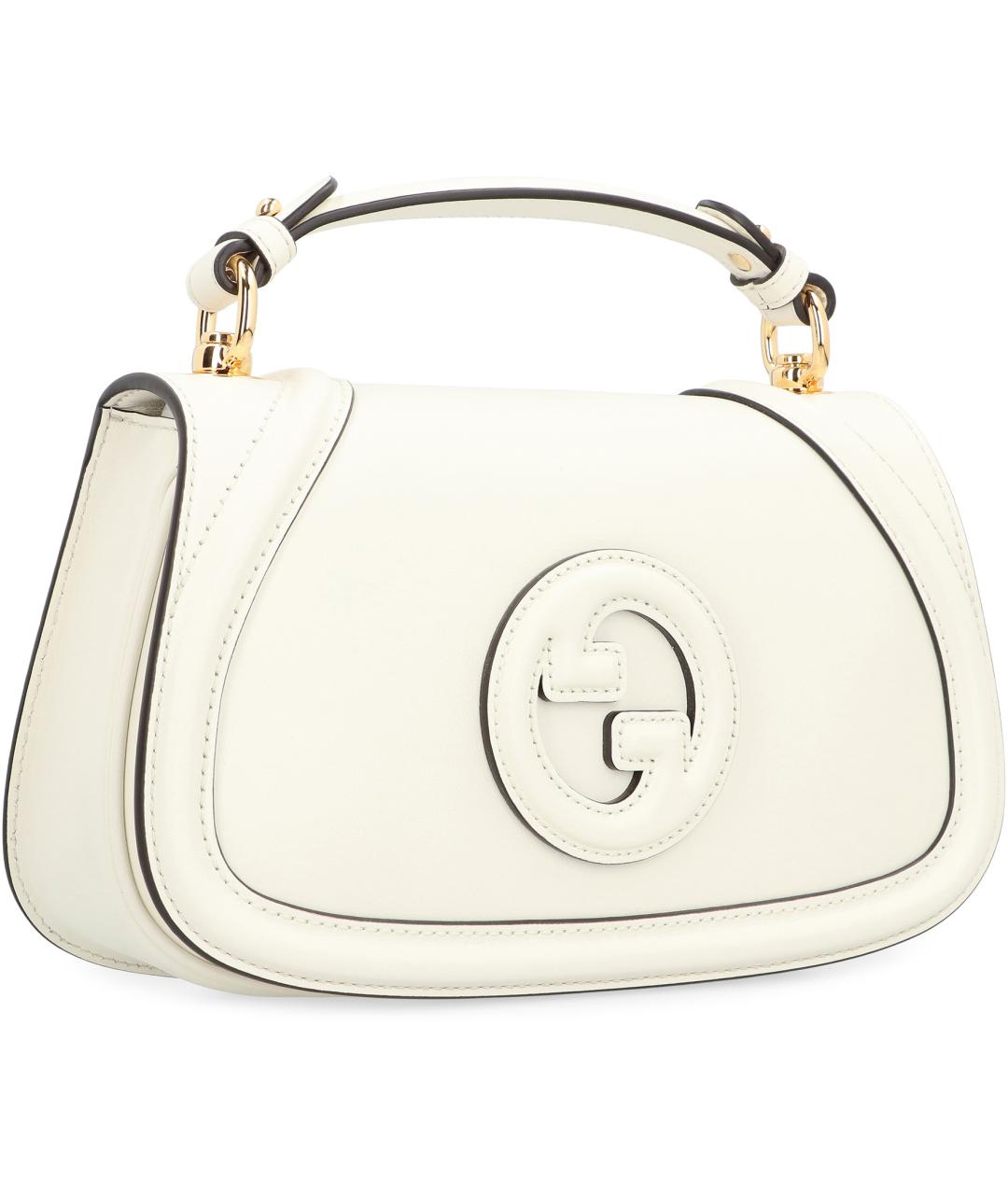 GUCCI Белая кожаная сумка с короткими ручками, фото 3