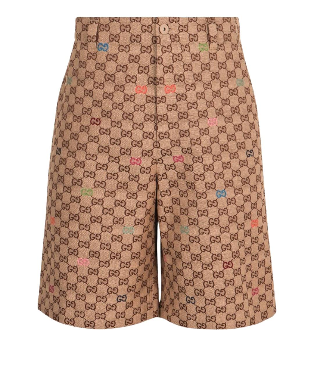 GUCCI Бежевые хлопковые шорты, фото 1