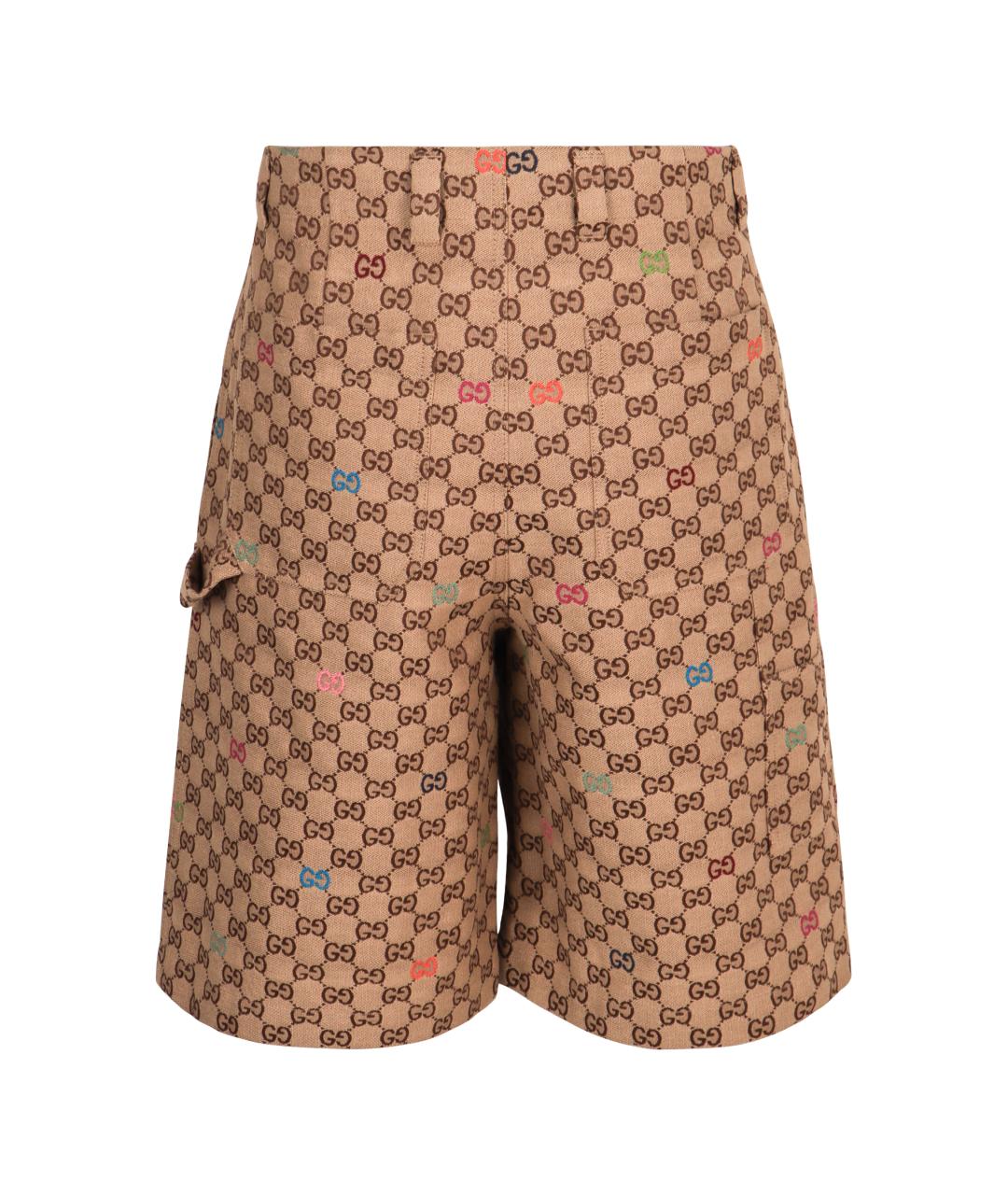 GUCCI Бежевые хлопковые шорты, фото 2