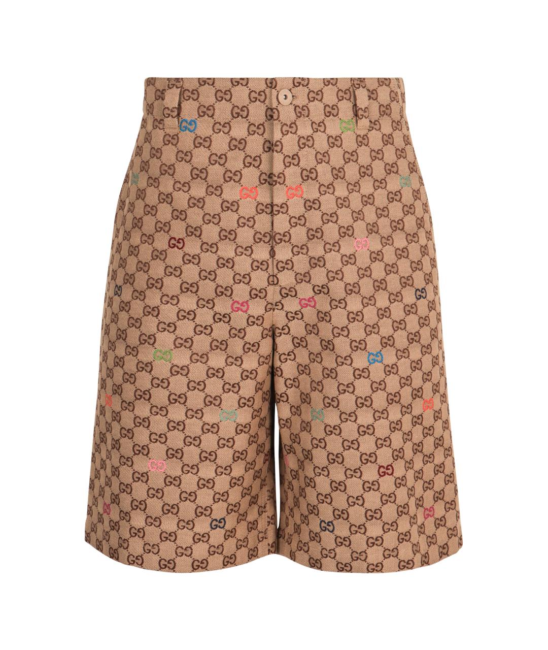 GUCCI Бежевые хлопковые шорты, фото 3