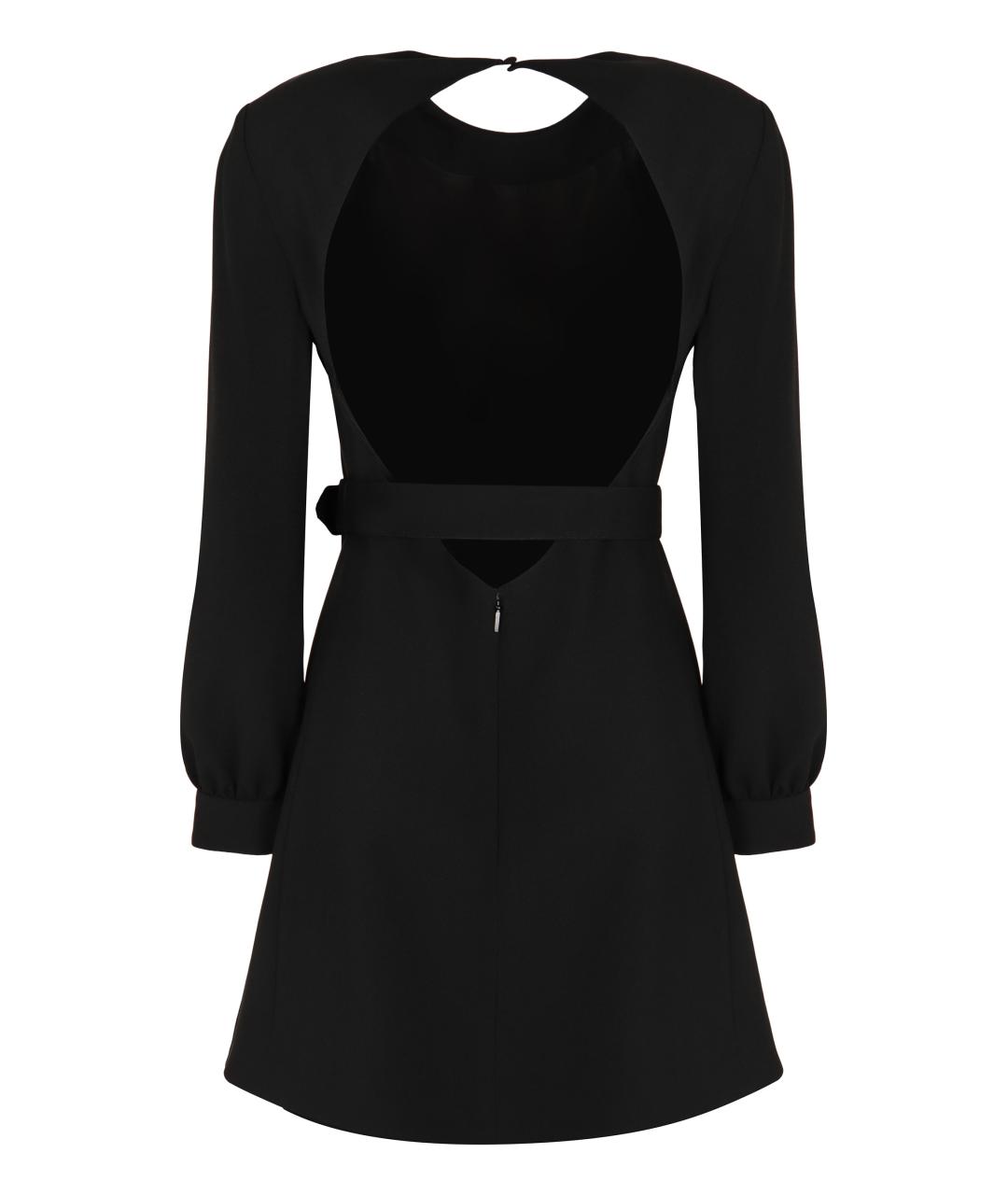 SAINT LAURENT Черное ацетатное повседневное платье, фото 2