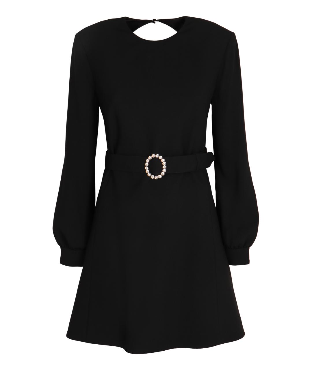 SAINT LAURENT Черное ацетатное повседневное платье, фото 3